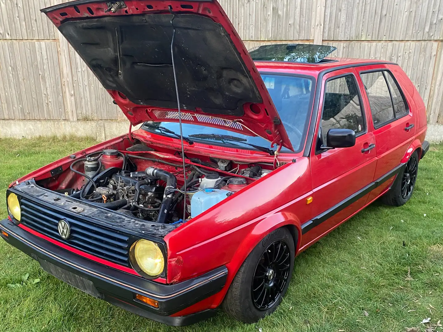 Volkswagen Golf Golf MK2 1.9 200PK stage3 INTERCOOLER TDI GTD GTI Rouge - 2