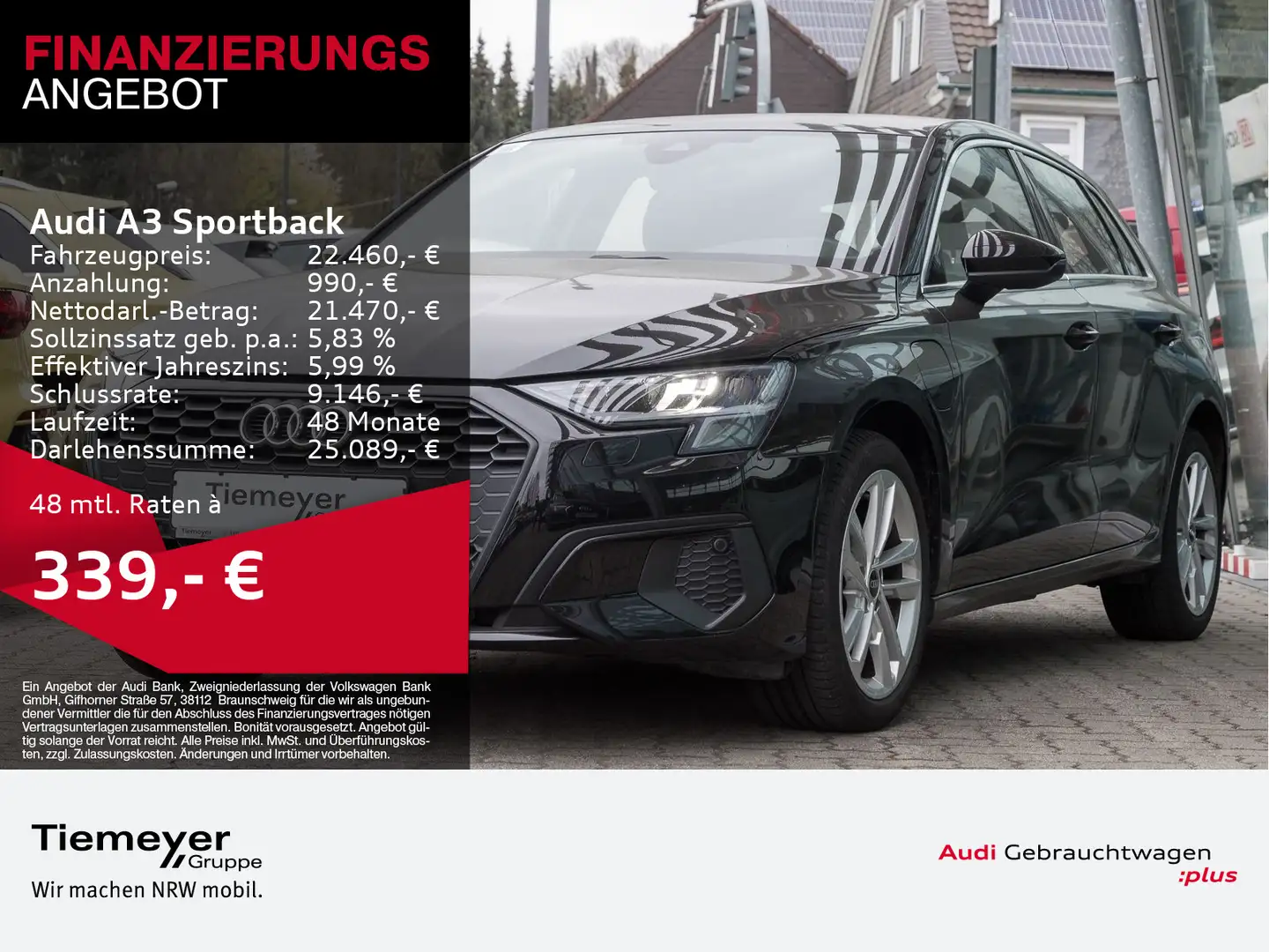 Audi A3 40 TFSIe LM17 NAVI+ SITZHZ GRA VIRT Negro - 1