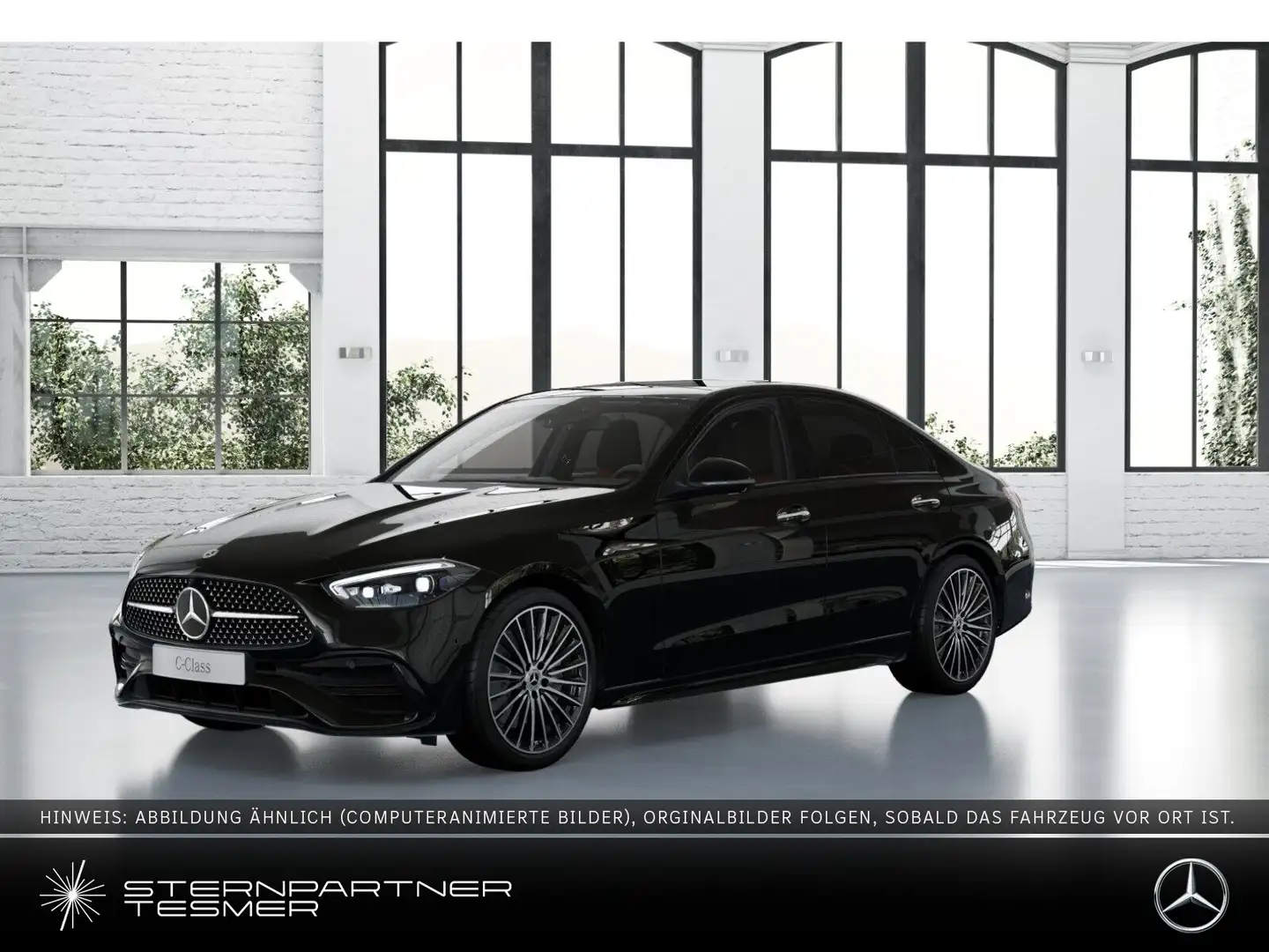 Mercedes-Benz C 300 d AMG Night+DiG.L.+BURM+HuD+PANO+AHK+360° Schwarz - 1
