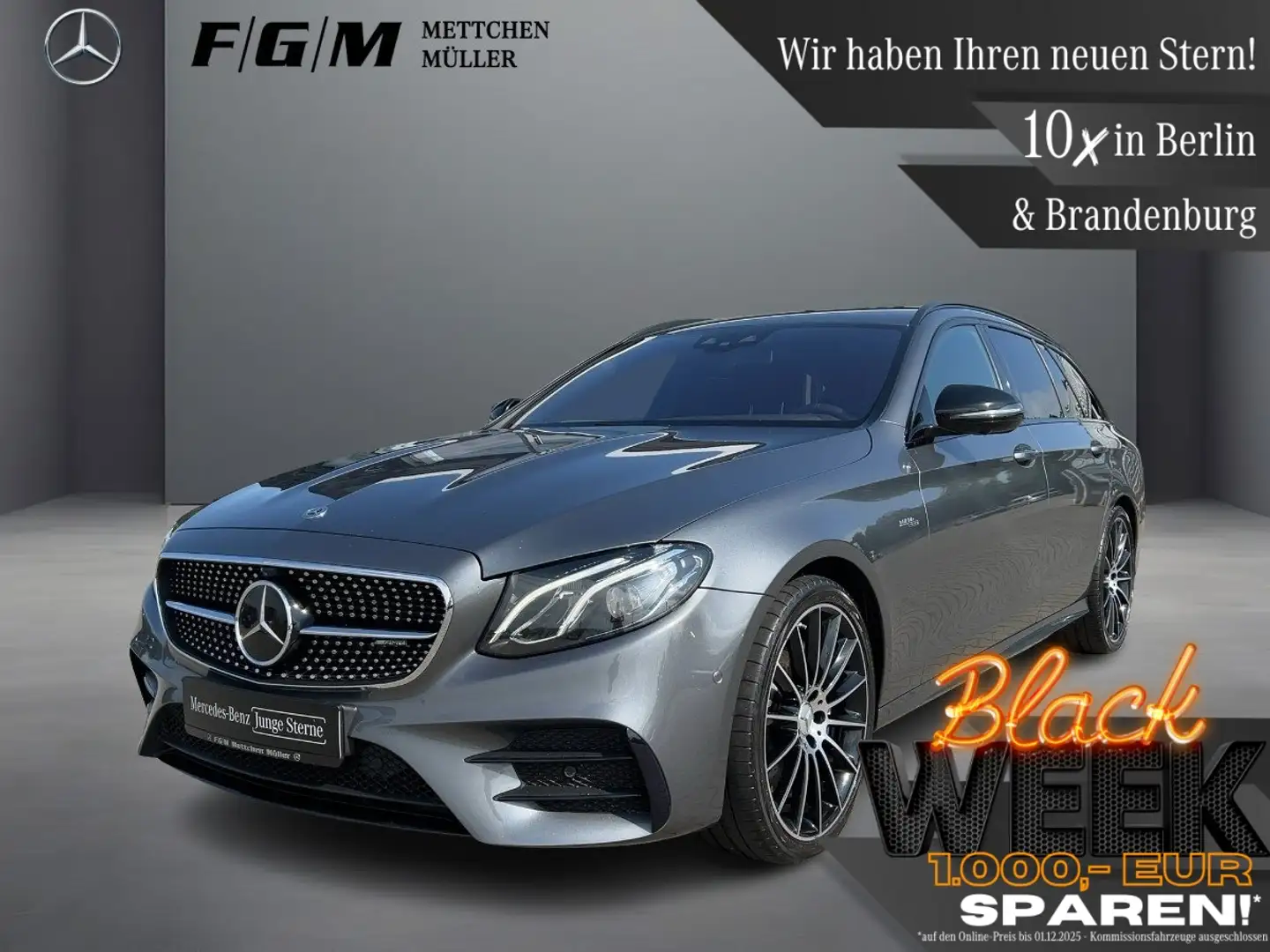 Mercedes-Benz E 53 AMG T Burm|TWA|360|AHK|Night|Sitzhz|LM Grau - 1