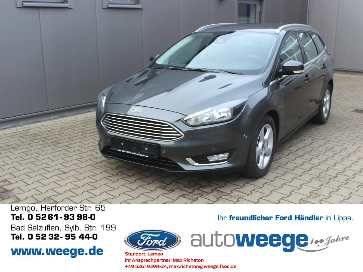 Ford Focus Titanium 1,5 EcoBoost Start/Stopp Gris - 1
