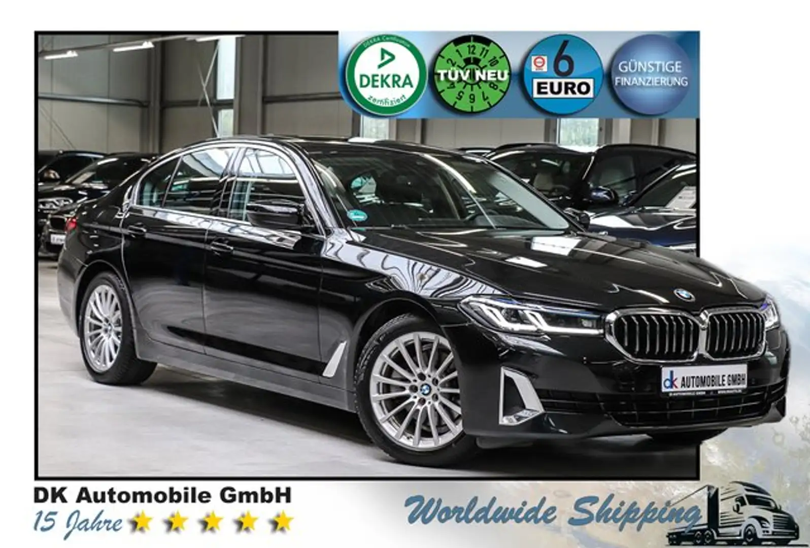 BMW 520 i Mild-Hybrid/LUXURY LINE/LASERLICHT/GLASDACH/ Schwarz - 1