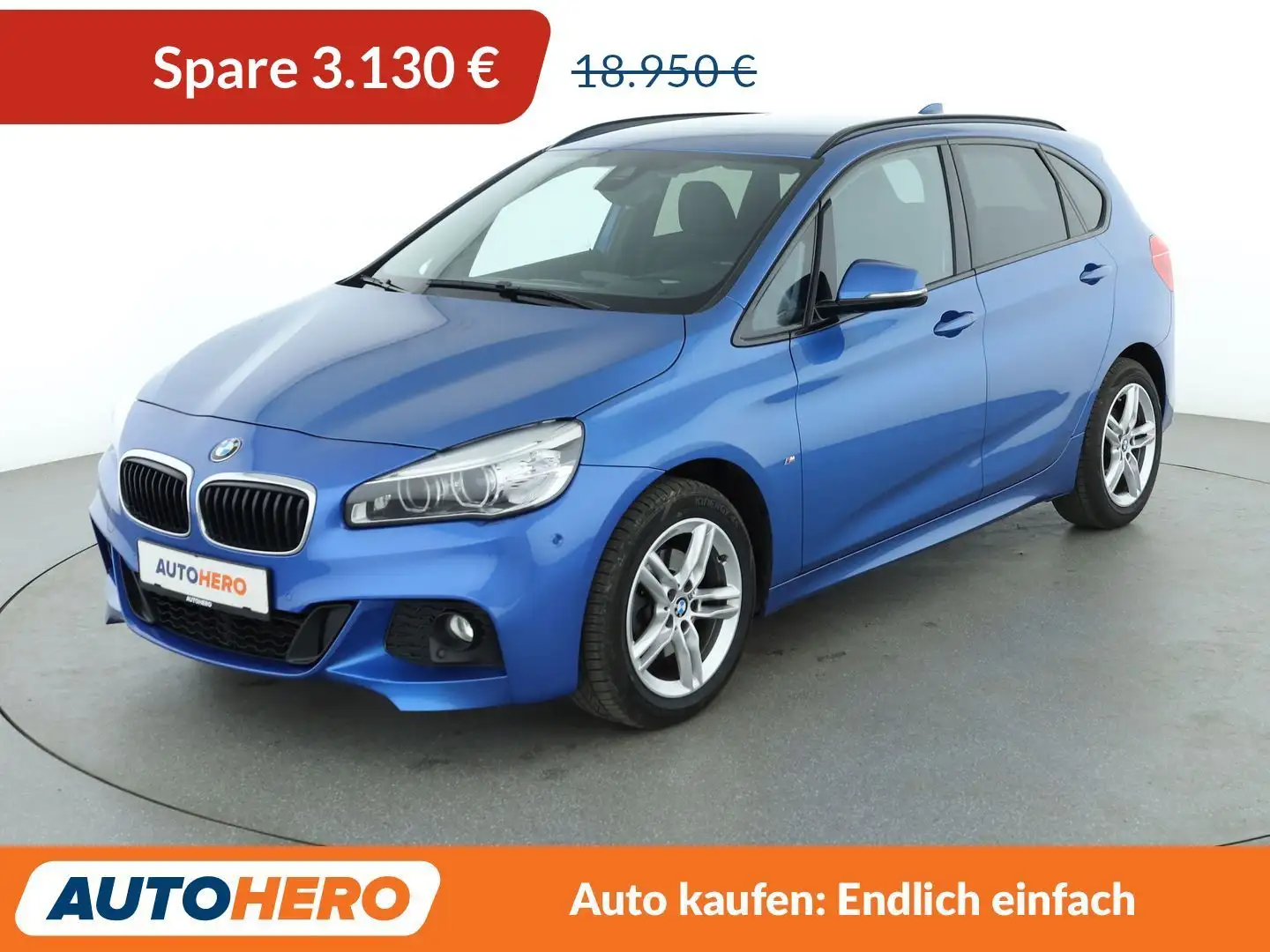 BMW 218 218i Active Tourer M Sport Aut.*NAVI*LED*HUD* Blau - 1