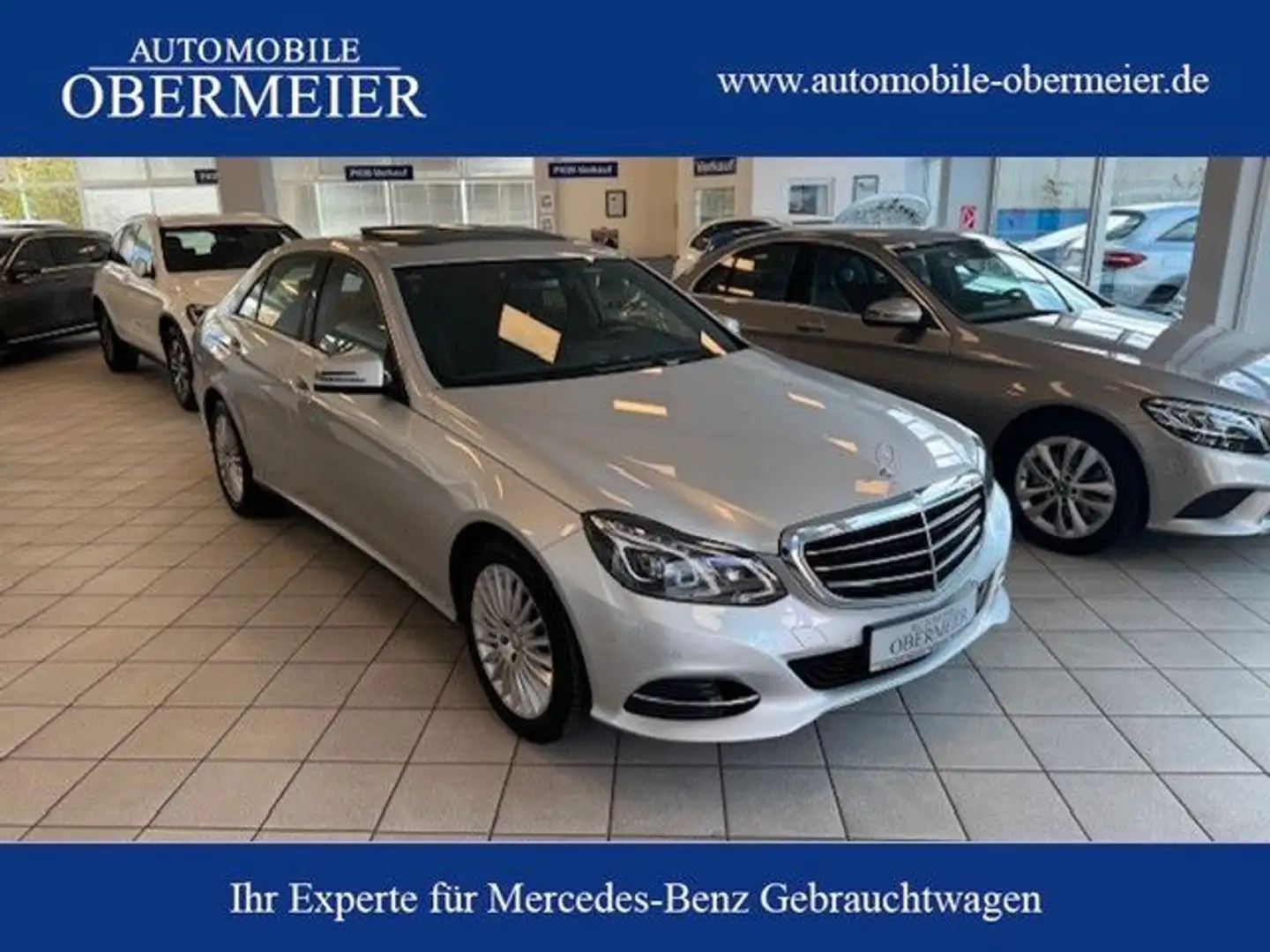 Mercedes-Benz E 200 Elegance 7G-Tr. PTS SHD AHK LED SHZ Silber - 1