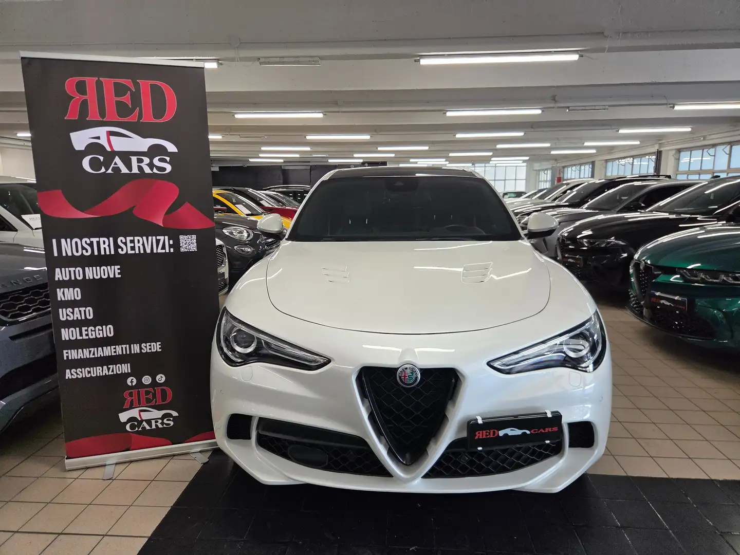 Alfa Romeo Stelvio 2.9V6 Quadrifoglio Q4510cv auto SCARICO AKRAPOVIC Blanc - 1