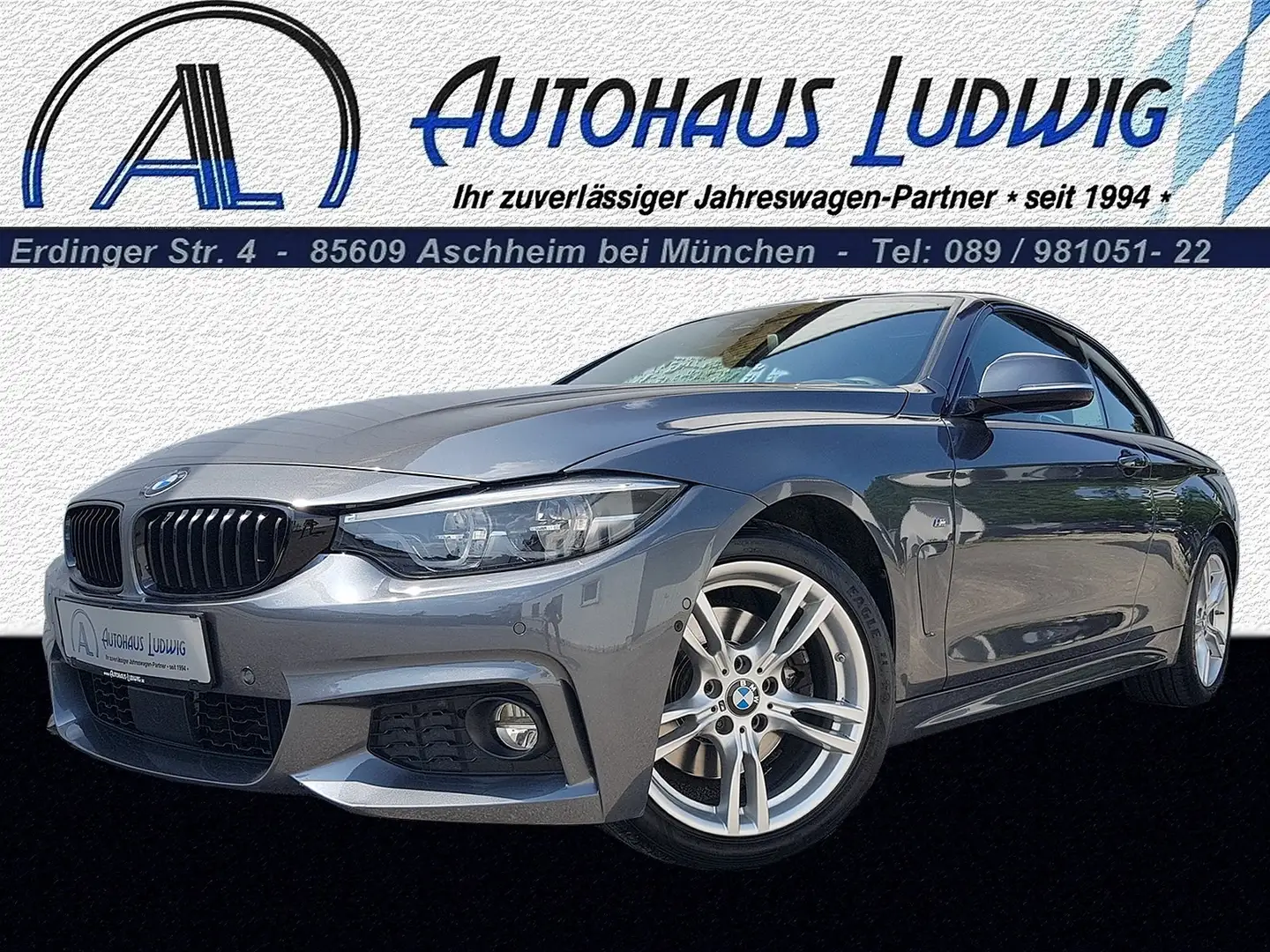 BMW 430 i SpAut Cabrio M-Sport*HUD*ACC*el-Sitze*NP: 80.430 Grau - 1