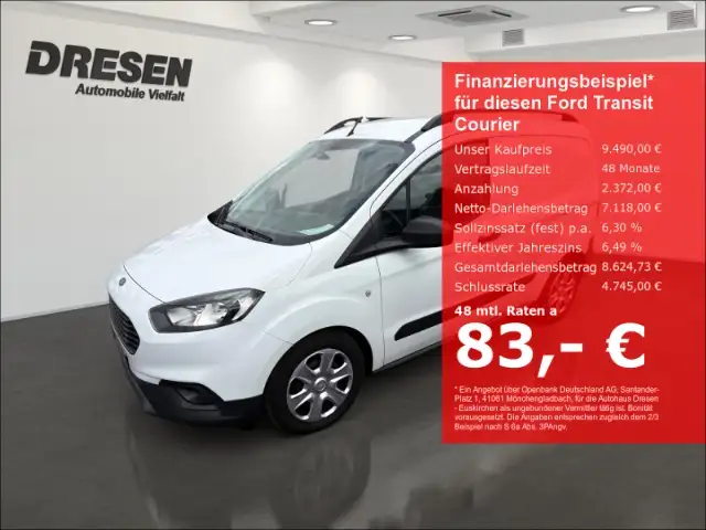 Ford Transit Courier 1.5 Trend Klima,/Blutooth /Schiebetür/Allwetter