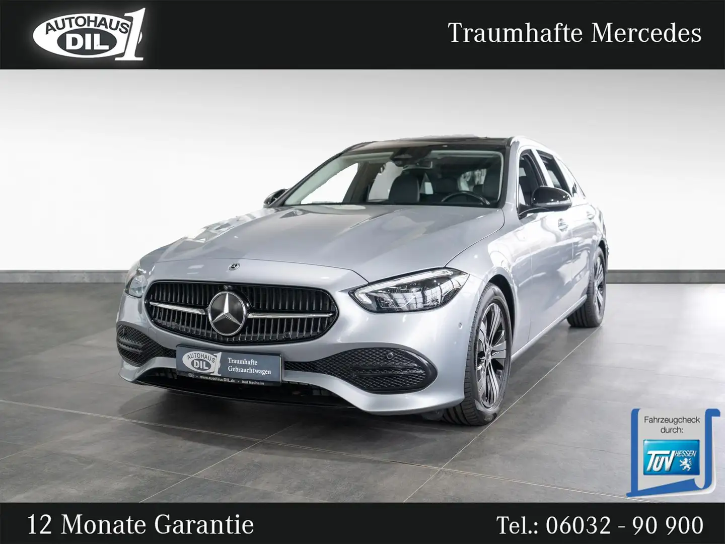 Mercedes-Benz C 220 d T 9G Tronic *PANO*AHK*360°-KAMERA*NIGHT* Argent - 2