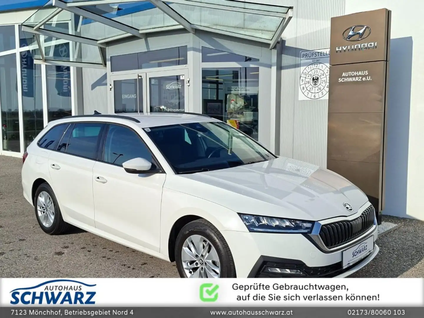 Skoda Octavia Combi 2,0 TDI Style DSG Weiß - 1