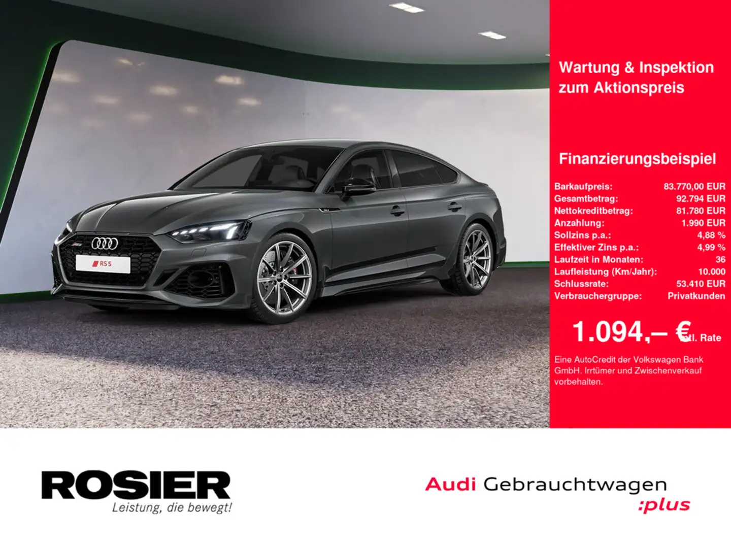 Audi RS5 RS 5 Sportback 2.9 TFSI quattro Grau - 1