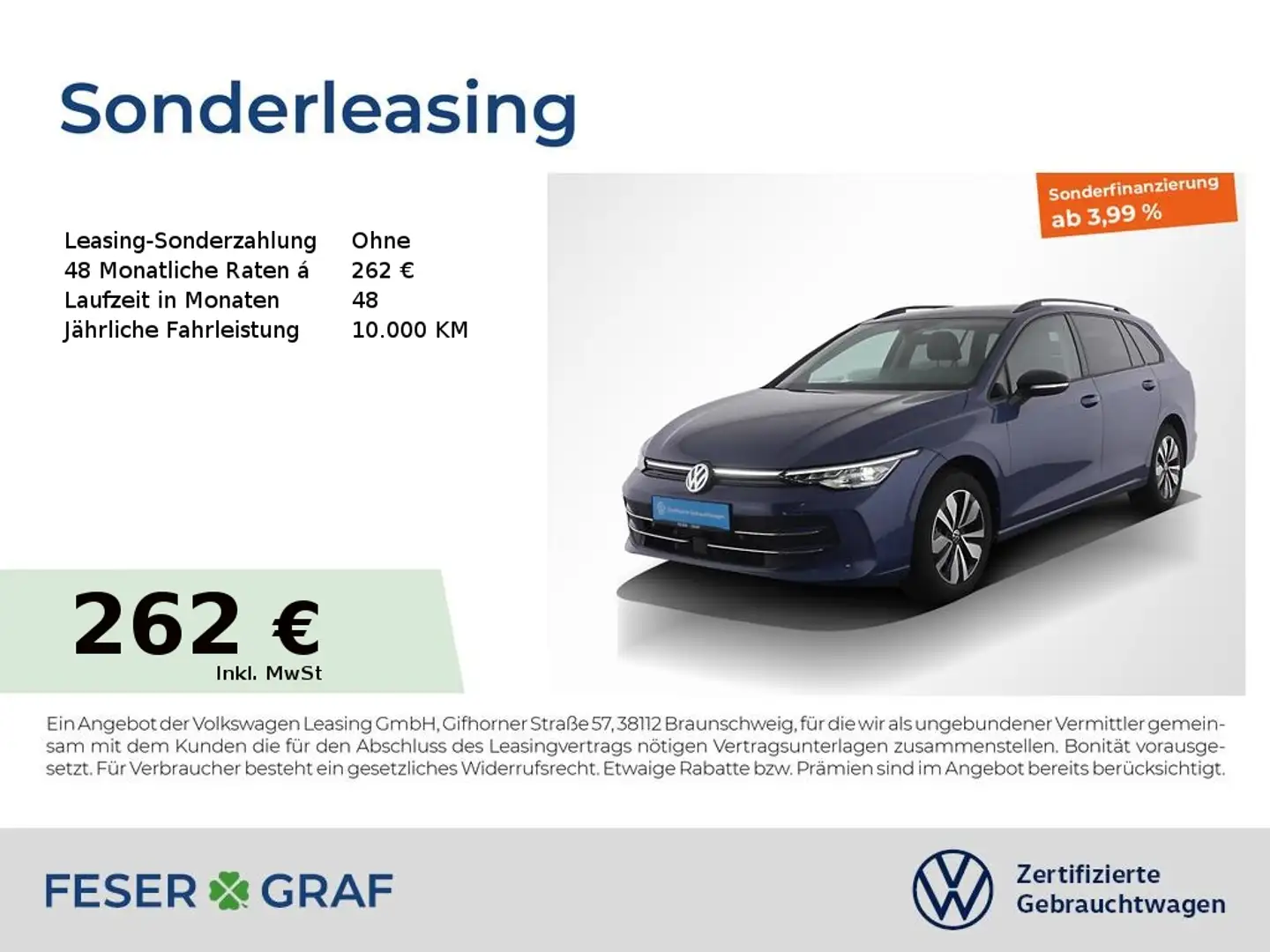 Volkswagen Golf 8 Variant Goal 1.5 TSI Navi AHK Kamera LED Blau - 1