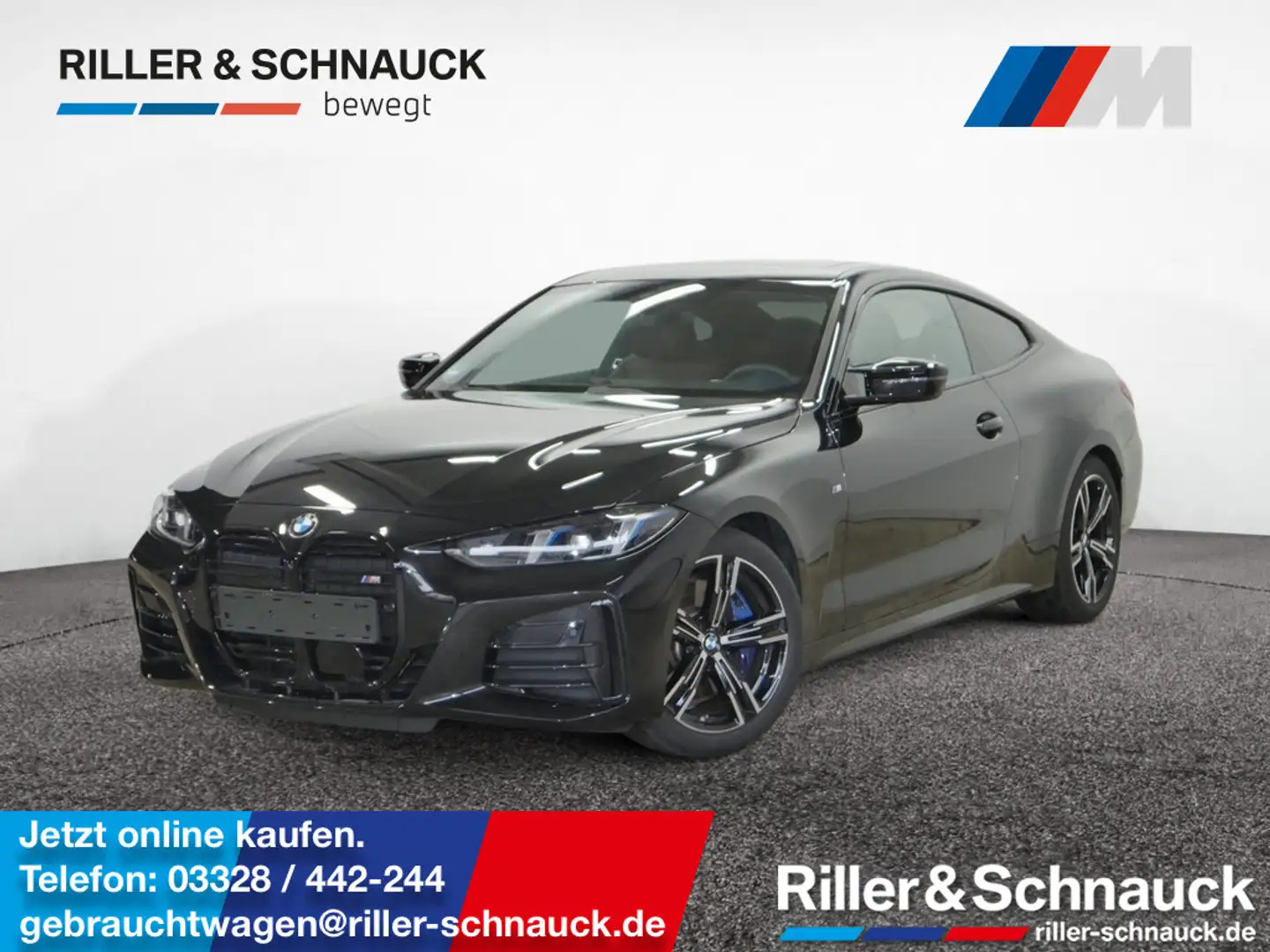 BMW 440 M d xDrive Coupe GLASDACH+ACC+HUD+360° Schwarz - 1