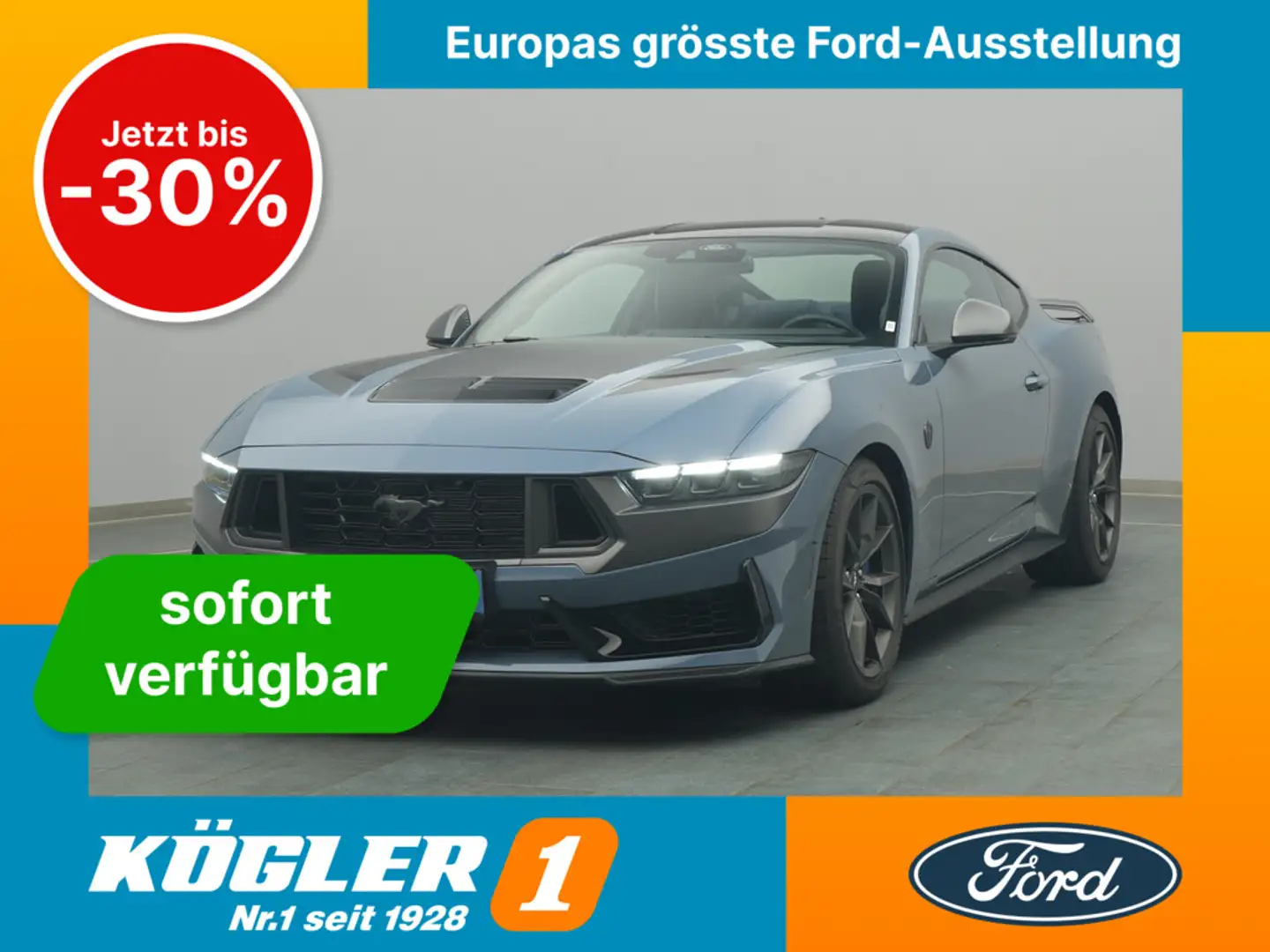 Ford Mustang Dark Horse Coupé V8 454PS/LED -14%* Blau - 1