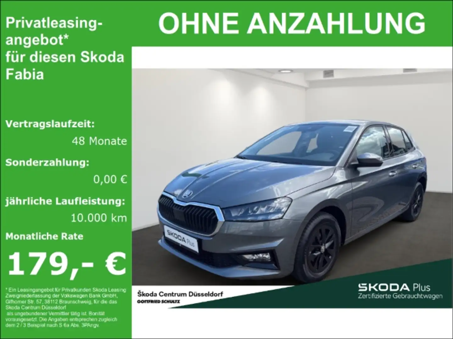 Skoda Fabia Selection Chrom-Paket Klimaanlage Einparkhilfe hin Grau - 1
