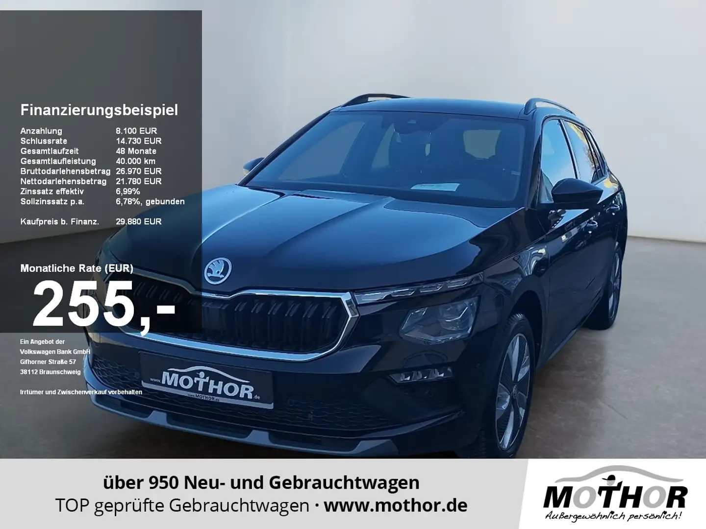 Skoda Kamiq Selection 1.5 TSI DSG Panoramaglasdach Schwarz - 1