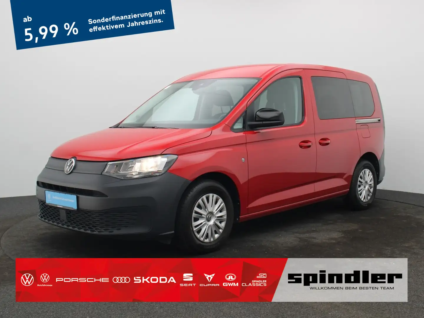Volkswagen Caddy Caddy Kombi / 5-Sitzer, Bluetooth, App, DAB+ Rot - 1