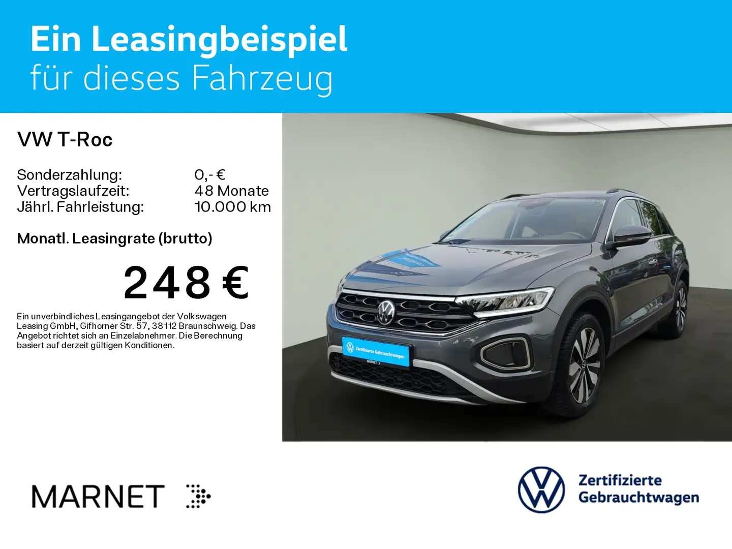 Volkswagen T-Roc Life MOVE 1.0 TSI 81kW NAVI*AHK*KAMERA*ASG Gris - 2
