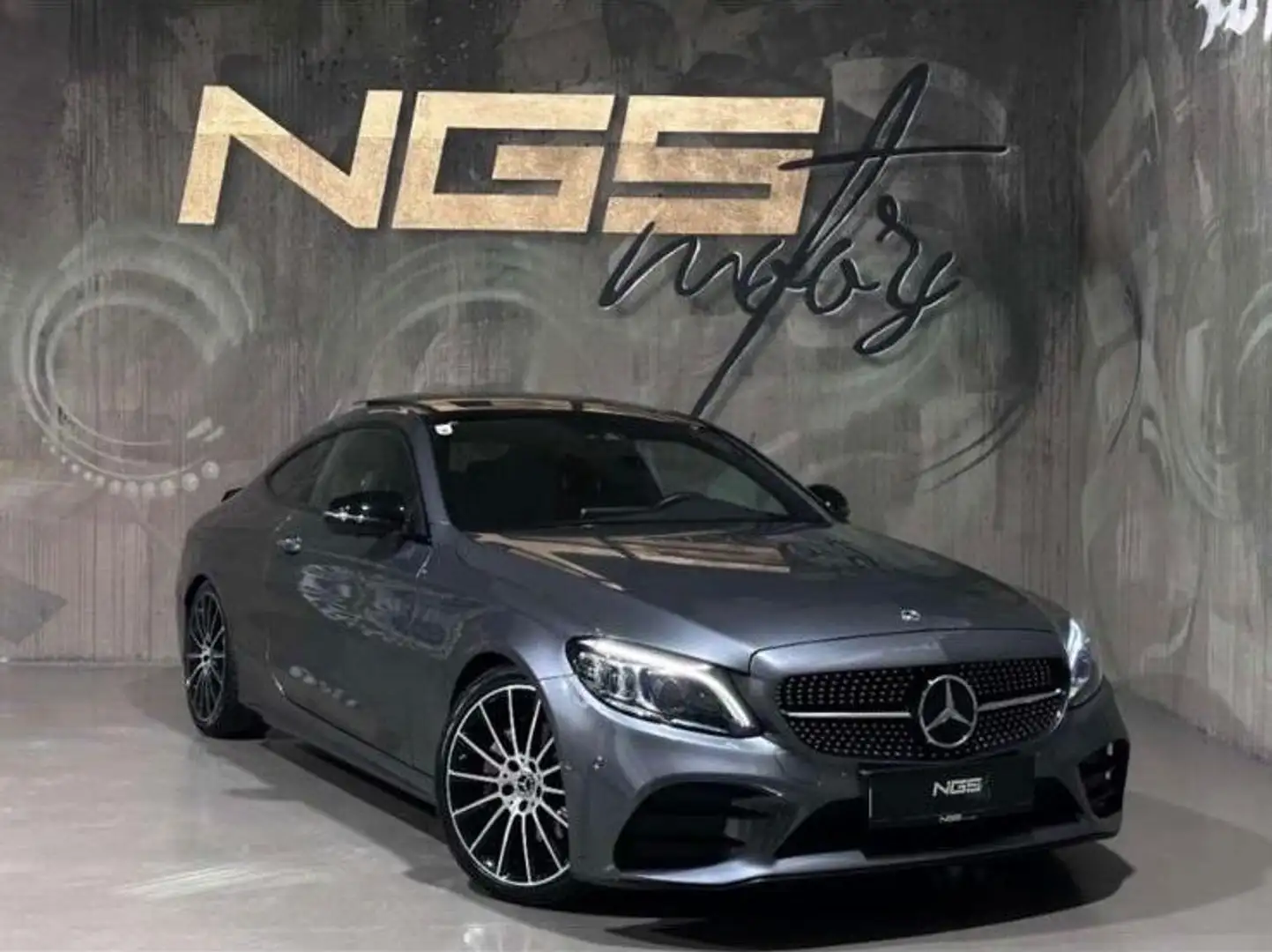 Mercedes-Benz C 220 d Coupe 4MATIC AMG PANO DIGITALCKP BURMESTER 360* Gris - 1