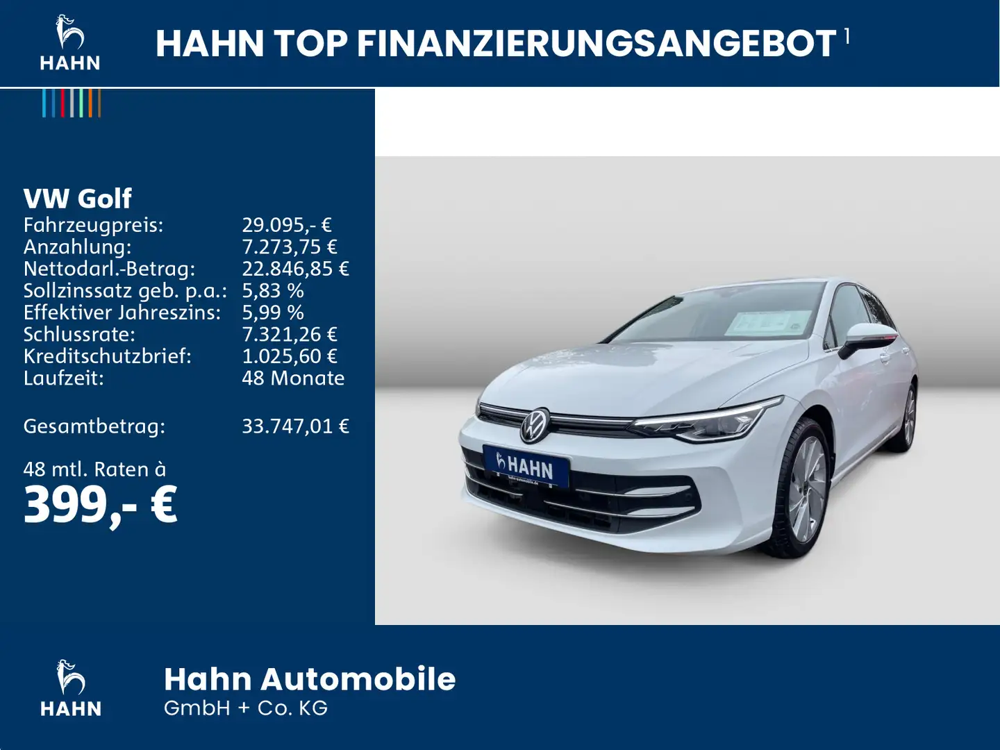 Volkswagen Golf VIII 1.5eTSI DSG Style LED AHK Navi ACC HuD Weiß - 2