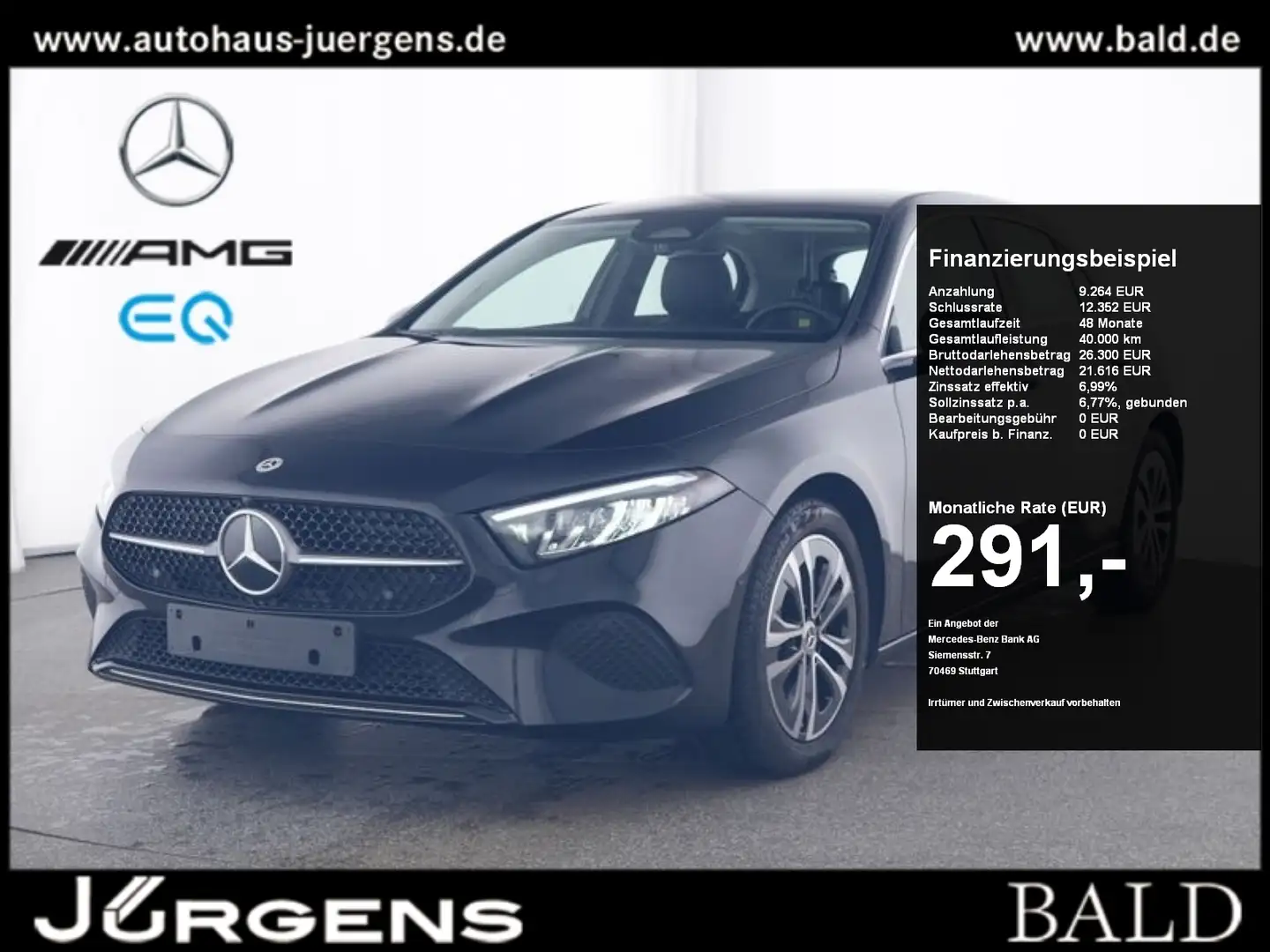 Mercedes-Benz A 200 d Progressive/Totw/Winter/Kamera/Keyless Schwarz - 1