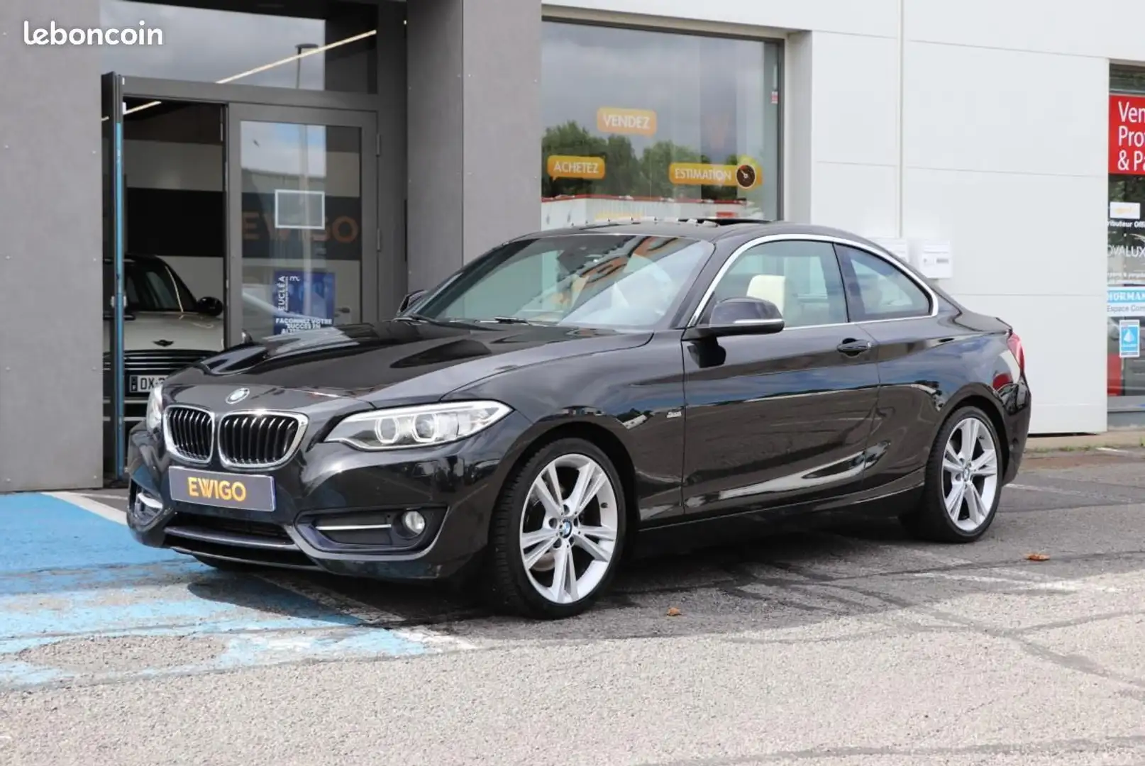 BMW 225 Serie COUPE 2.0 225 D 224 SPORT BVA TO ENTRETIEN A Noir - 1