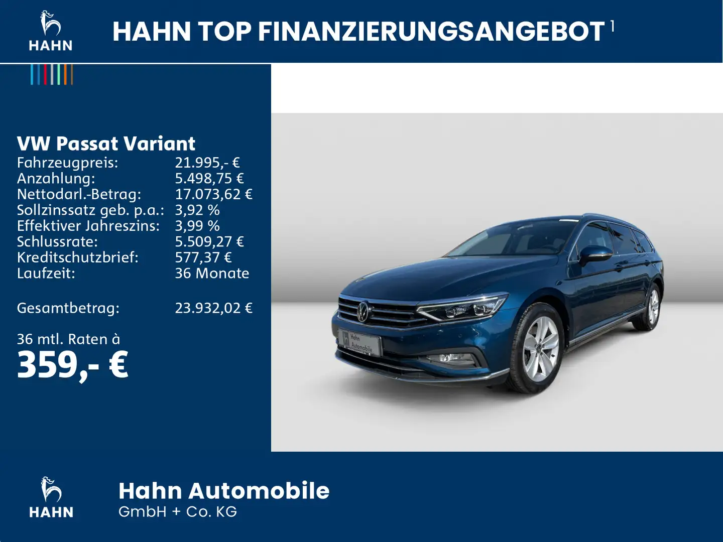 Volkswagen Passat Variant Elegance 4Motion 2.0TDI DSG 360° Blau - 2