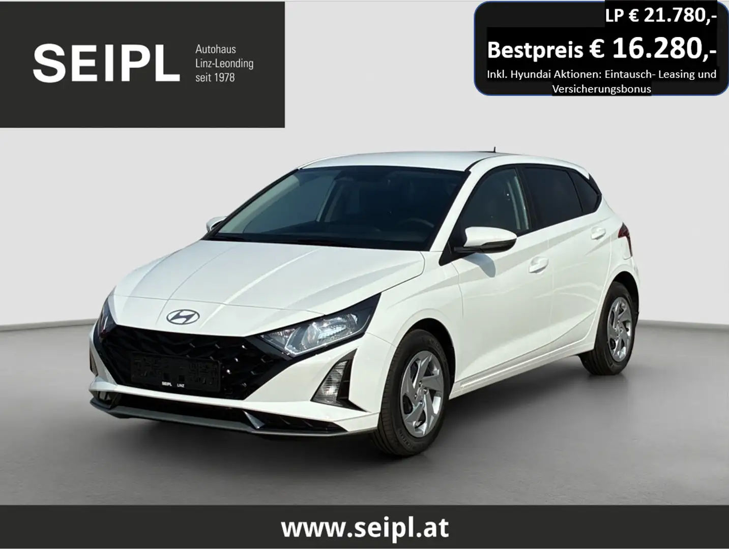 Hyundai i20 1,0 T-GDI GO* Superbonus* Weiß - 1