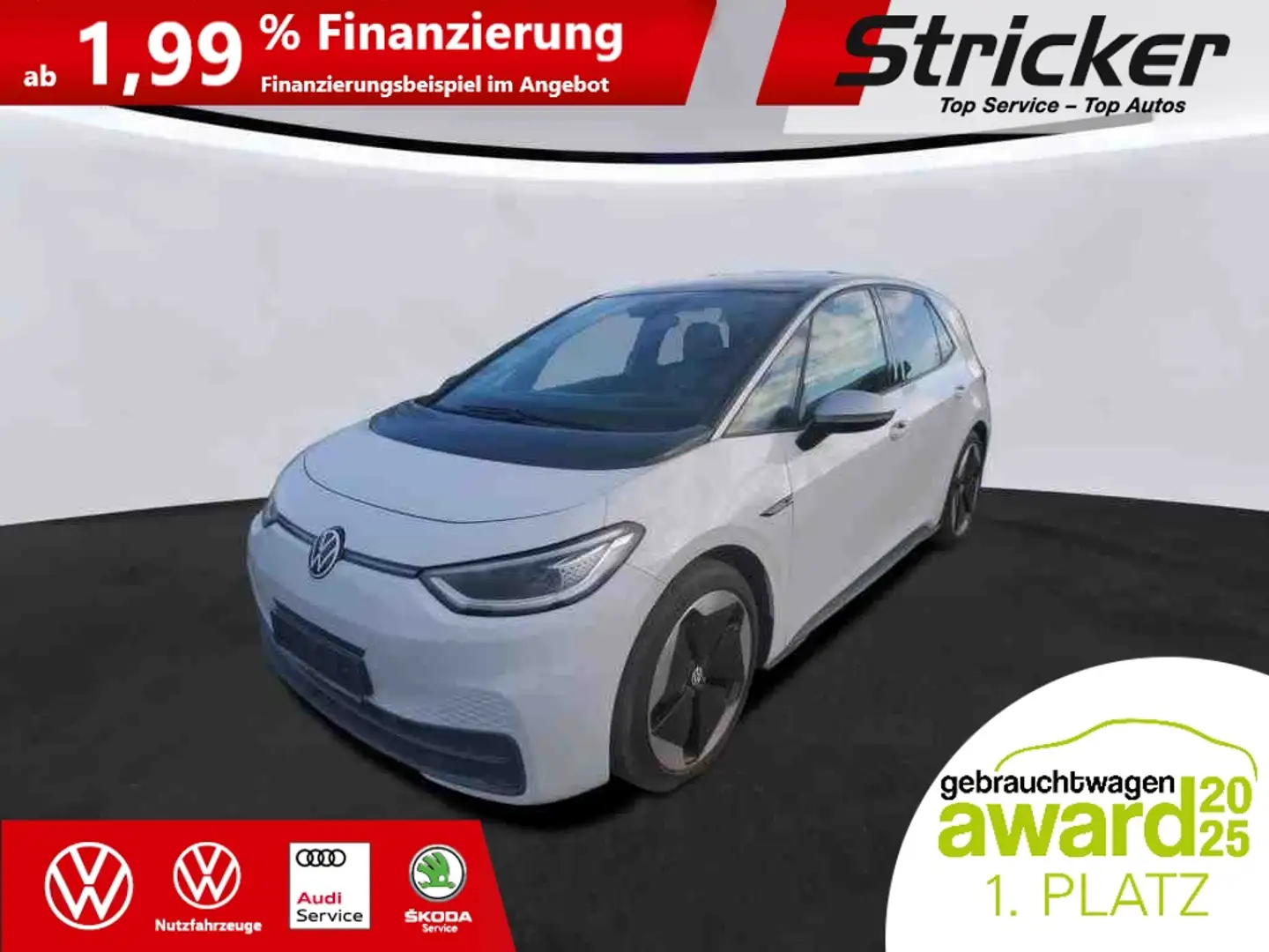 Volkswagen ID.3 1st Max 150/58 249,-ohne Anzahlung Pano ACC Weiß - 2