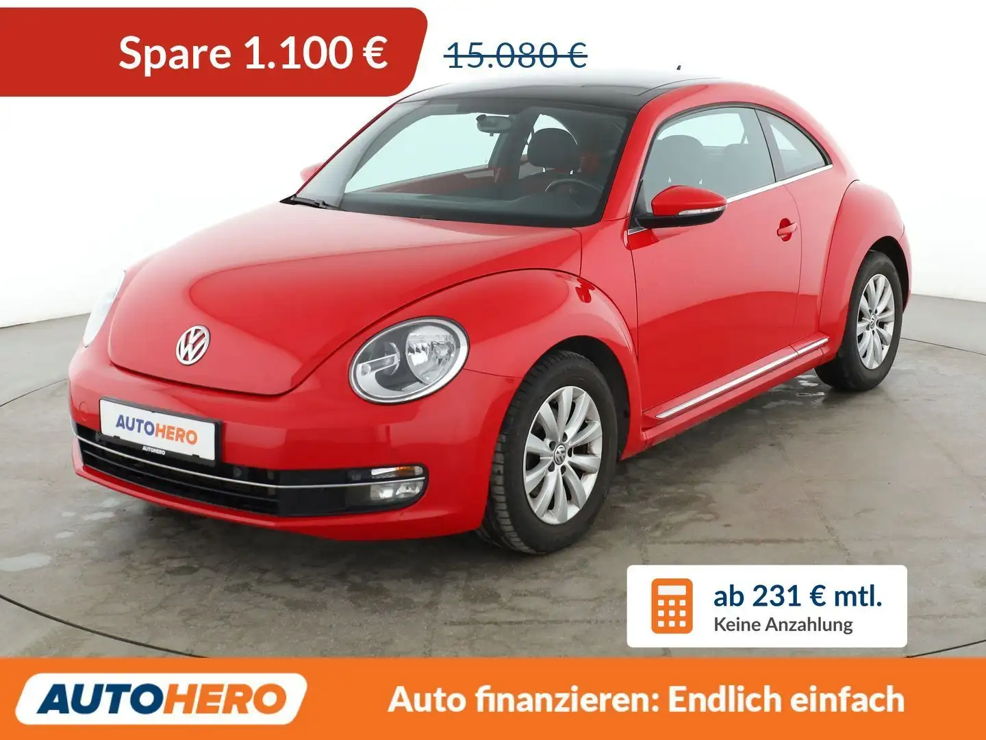 Volkswagen Beetle 2.0 TDI Design BlueMotion Tech*TEMPO*PDC* Rouge - 1