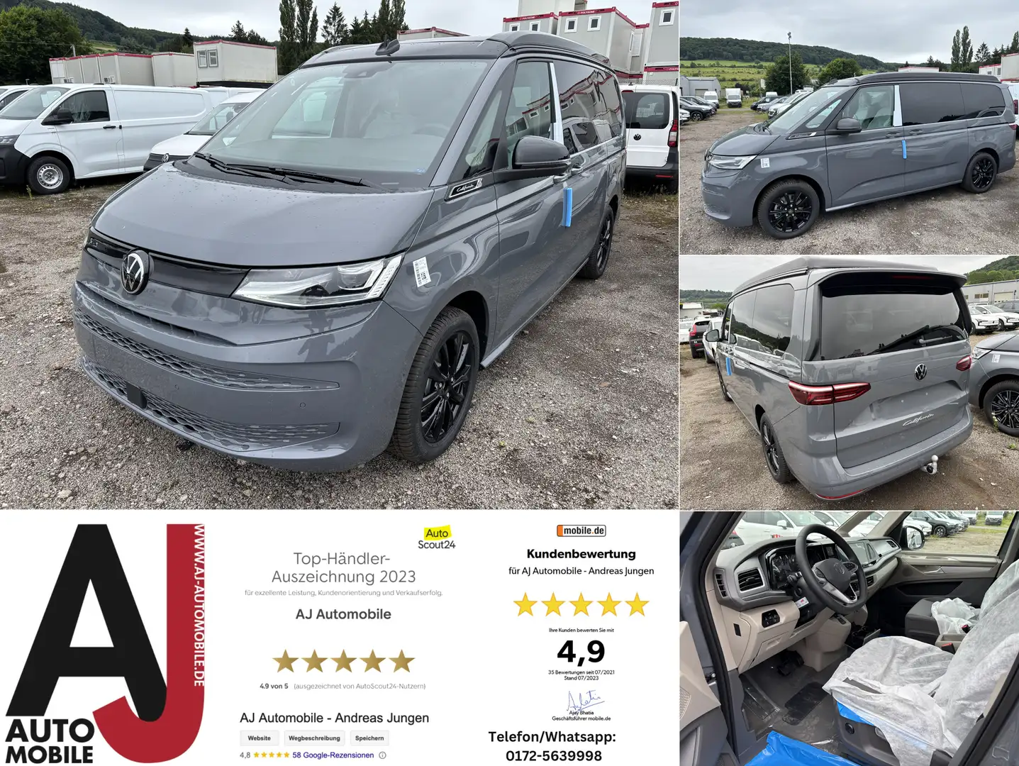 Volkswagen T7 California T7 California Beach 2.0 TSi AHK/Standh/VisAVis Grau - 1