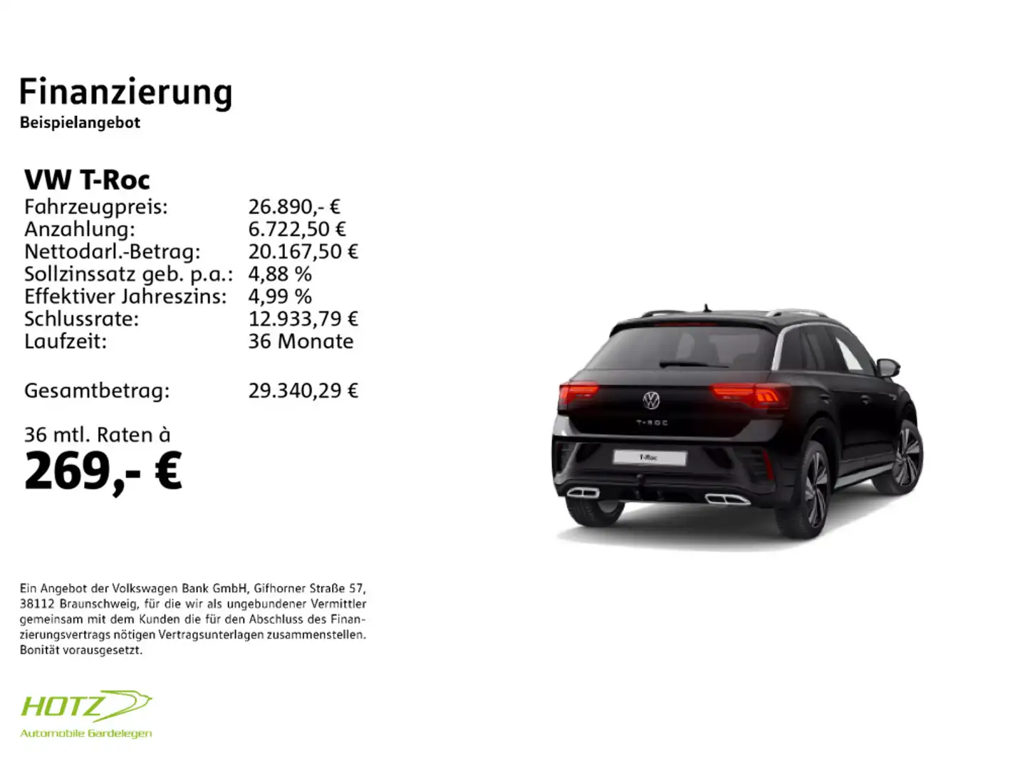 Volkswagen T-Roc 1.5 TSI DSG R-Line AHK/LED/KAMERA Schwarz - 2