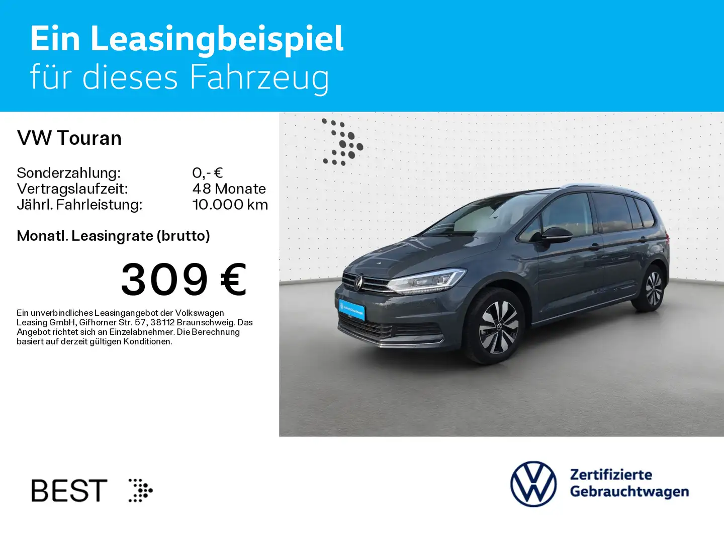 Volkswagen Touran 1.5 TSI DSG GOAL*AHK*NAVI*7-SITZER*IQ.LIG Grau - 2