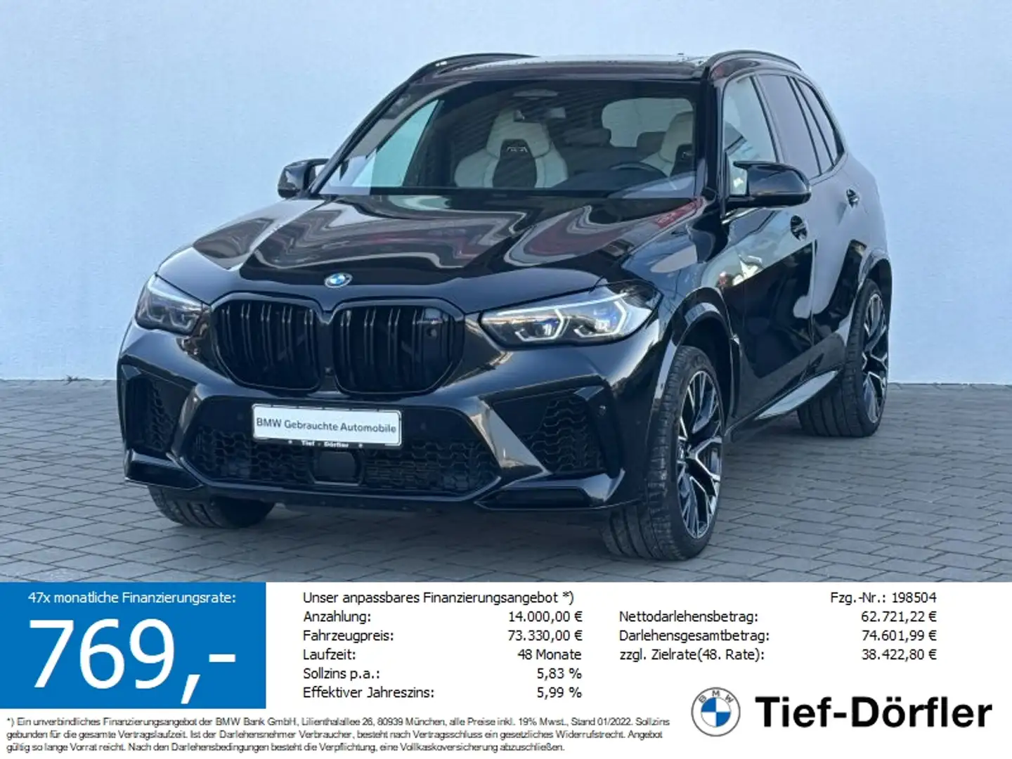 BMW X5 M Comp V-MAX/Night/LASER/360/PANO/SOFT/A-SITZ Negru - 1