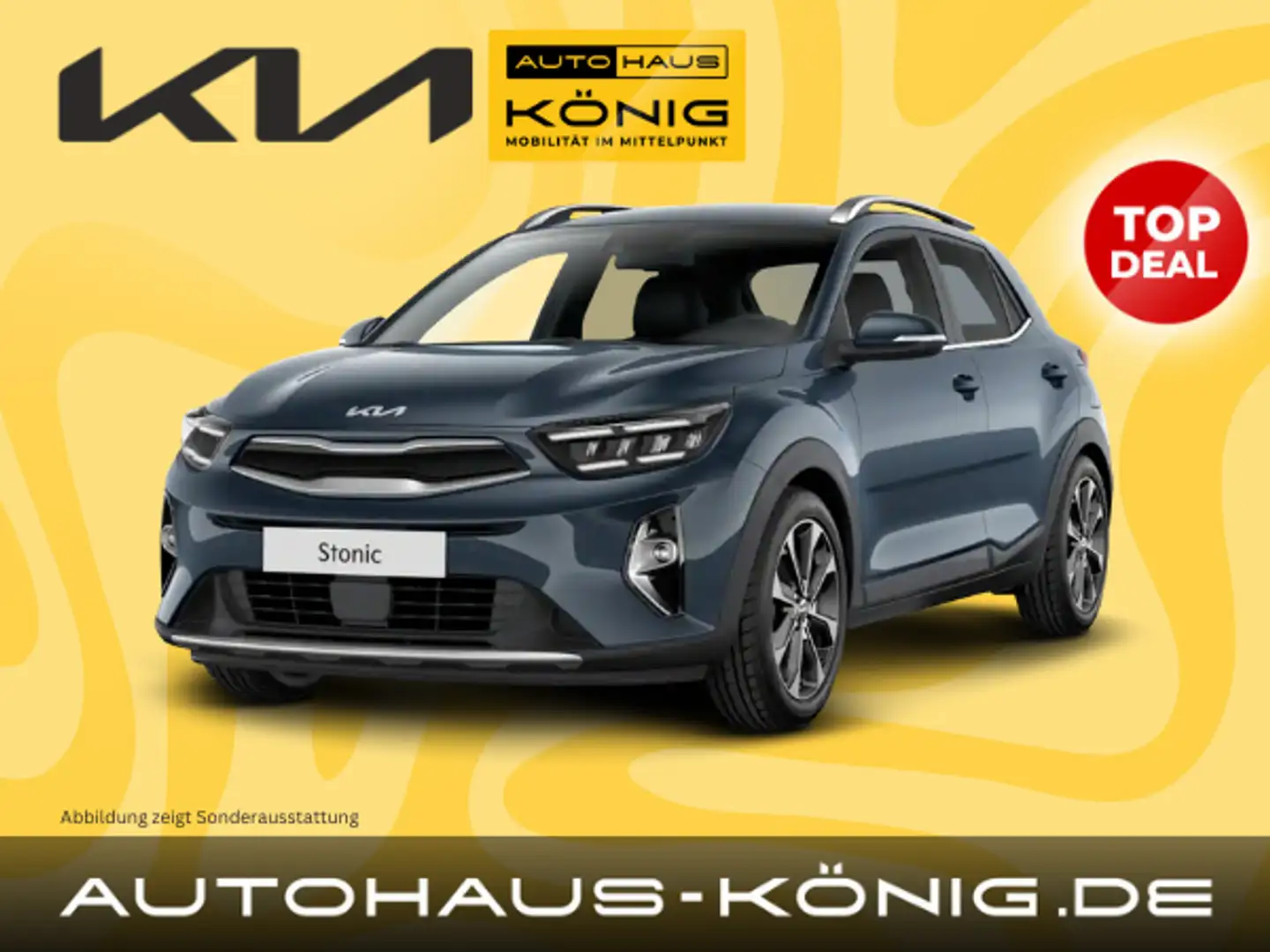 Kia Stonic Vision | Mit Navi & Rückfahrkamera | 7 Jahre Herst Blau - 1