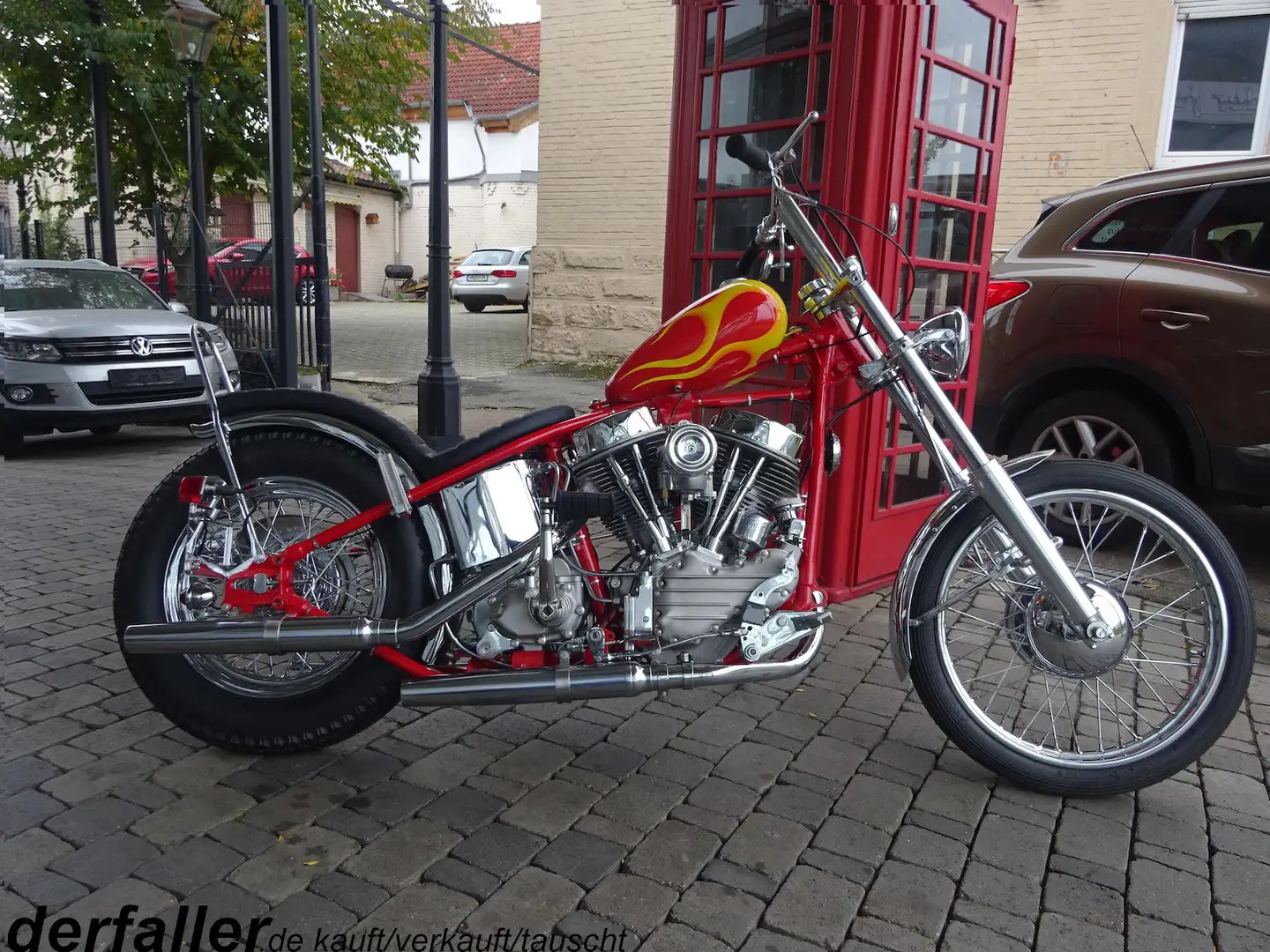 Harley-Davidson Panhead Panhead Billy Bike Červená - 1