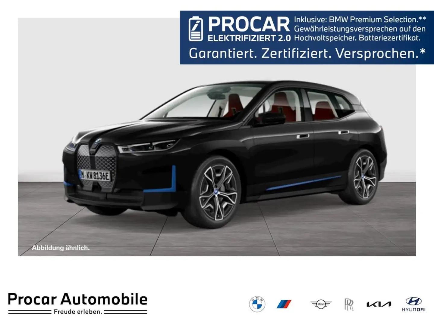 BMW iX xDrive40 HUD ACC RFK NAVI Standh. LED Laser Schwarz - 1