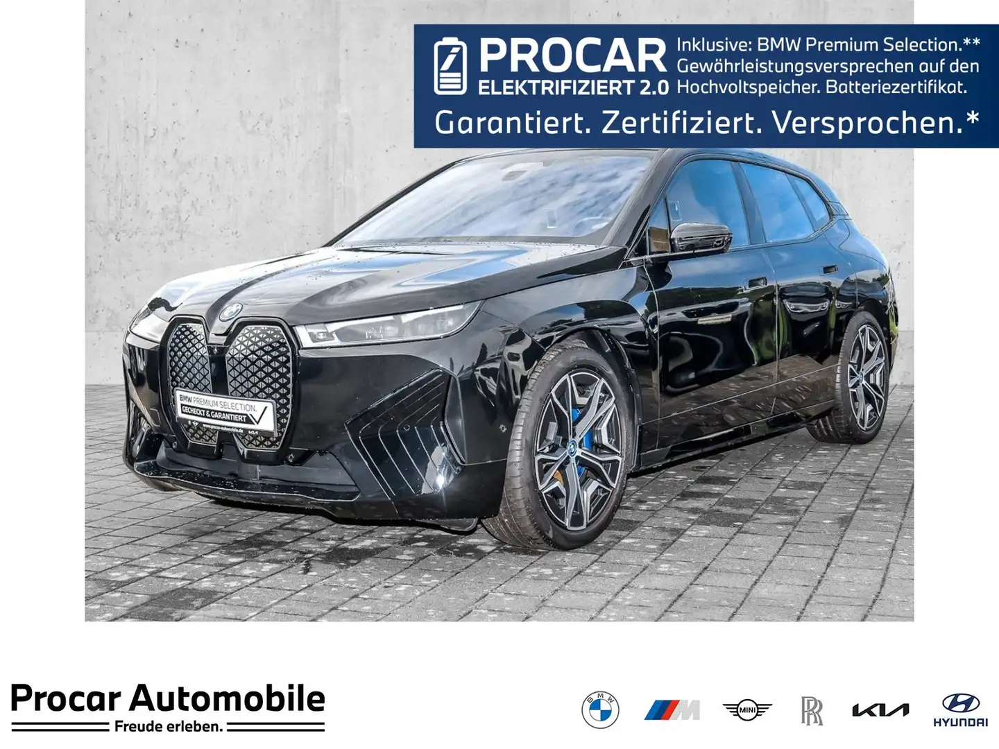 BMW iX xDrive40 HUD ACC RFK NAVI Standh. LED Laser Schwarz - 1