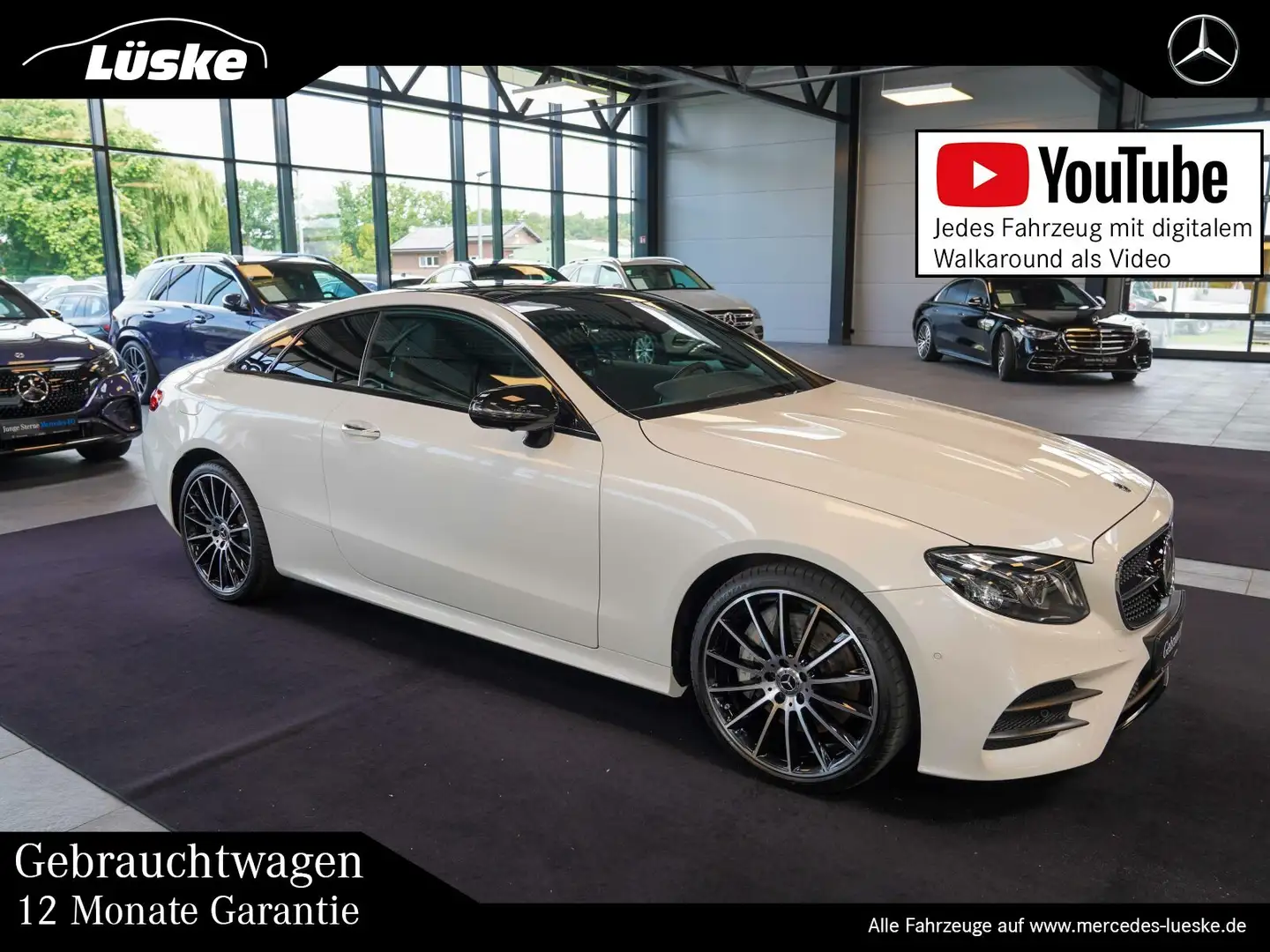 Mercedes-Benz E 400 E 400 4M Coupé AMG Line Night Sitzklima Burmeste Білий - 1