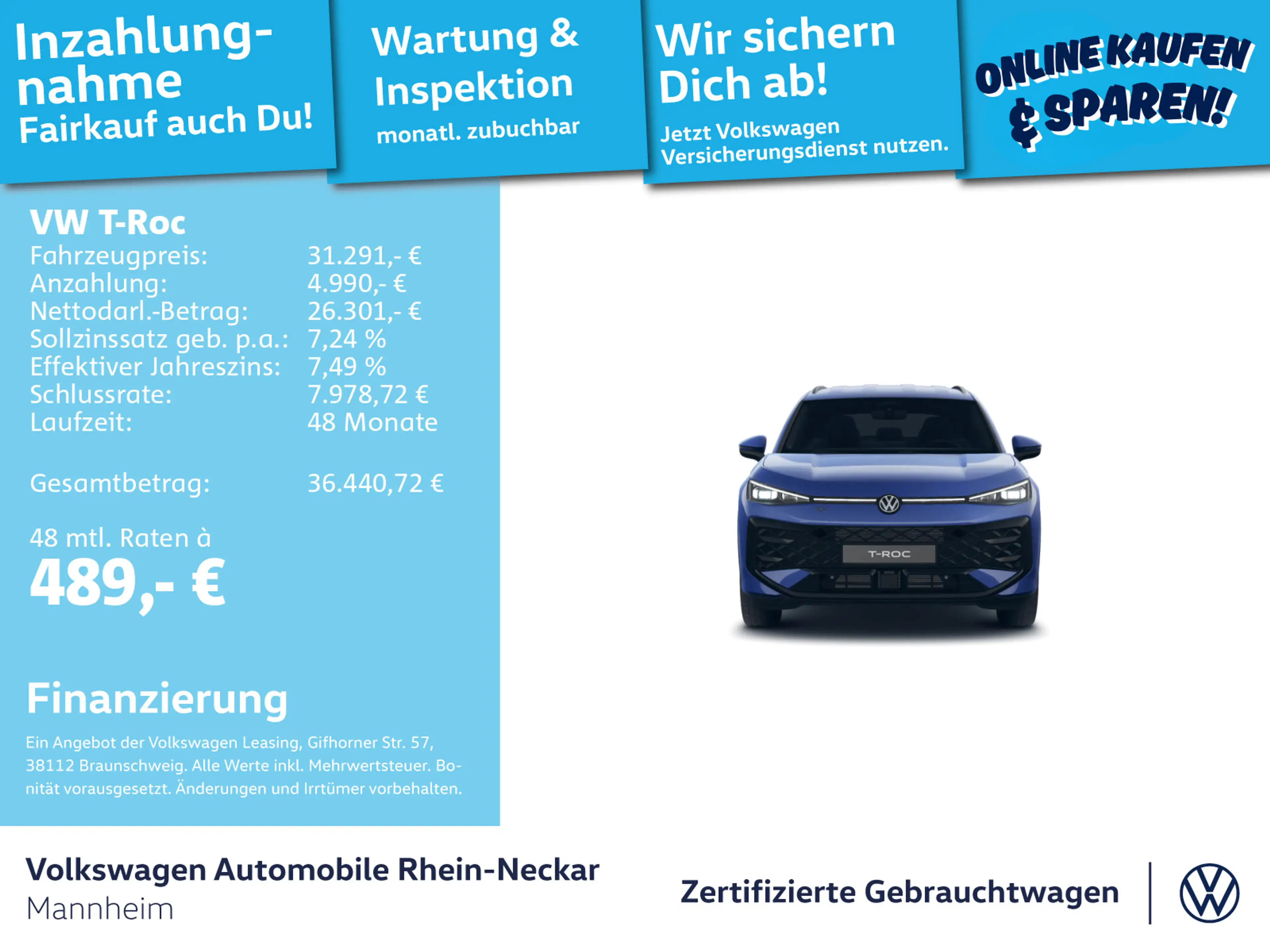 Volkswagen T-Roc 1.5 eTSI R-Line DSG Navi Kamera LED uvm. — photo 2