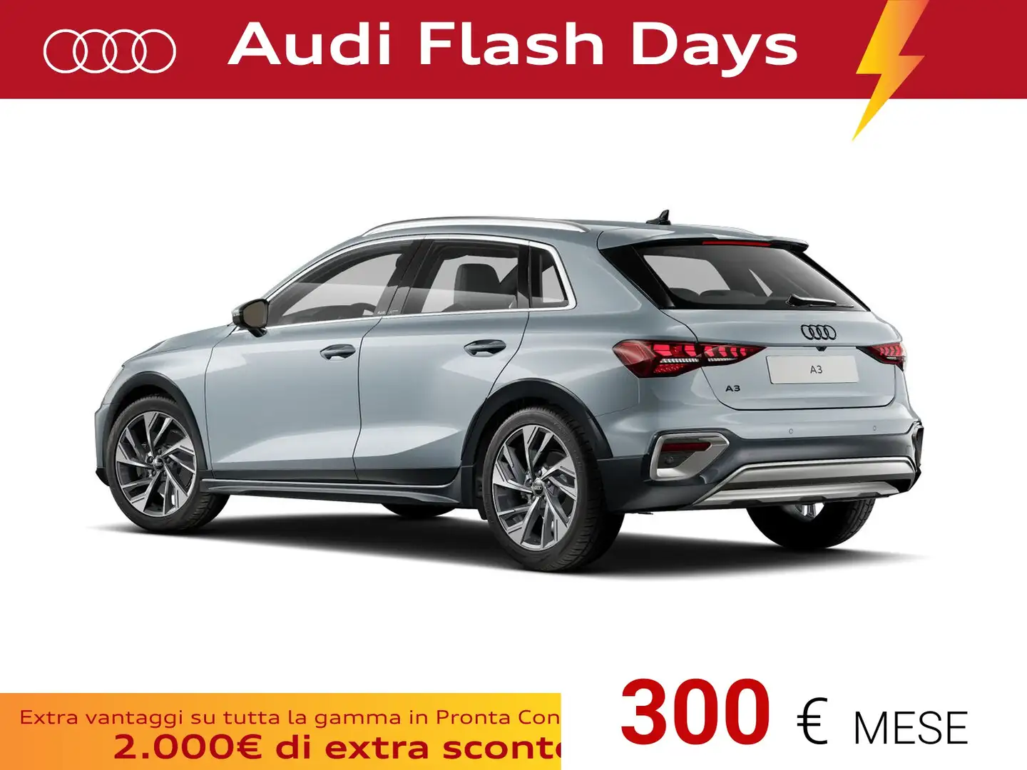 Audi A3 allstreet 1.5 tfsi mhev identity contrast 150cv s- Grigio - 2