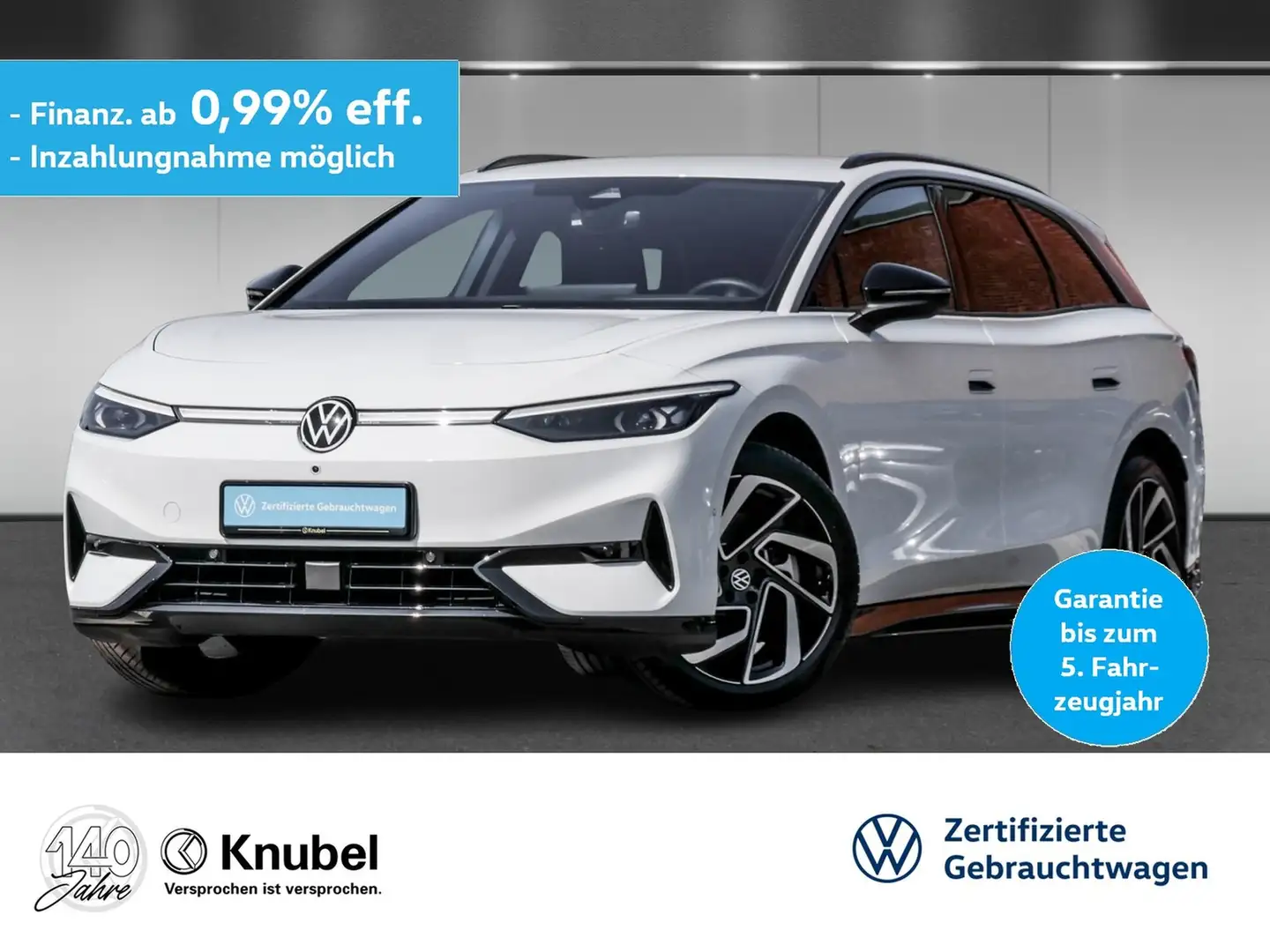 Volkswagen ID.7 Tourer Pro IQ.Light Navi AHK AreaView TravelAss. Biały - 1