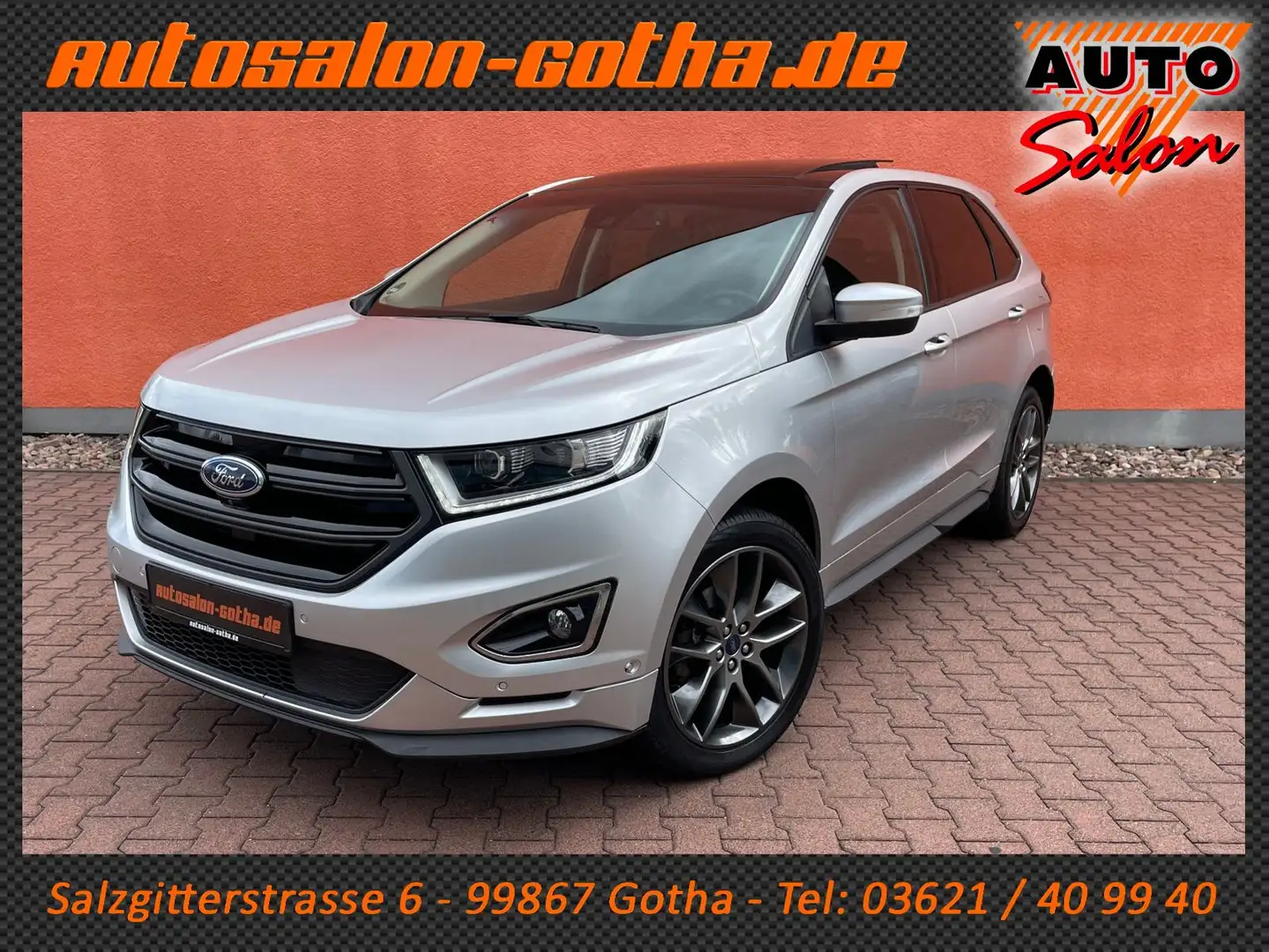 Ford Edge Sport 4x4 LED+NAVI AHK PANORAMA CAM 2.Hand Argent - 1