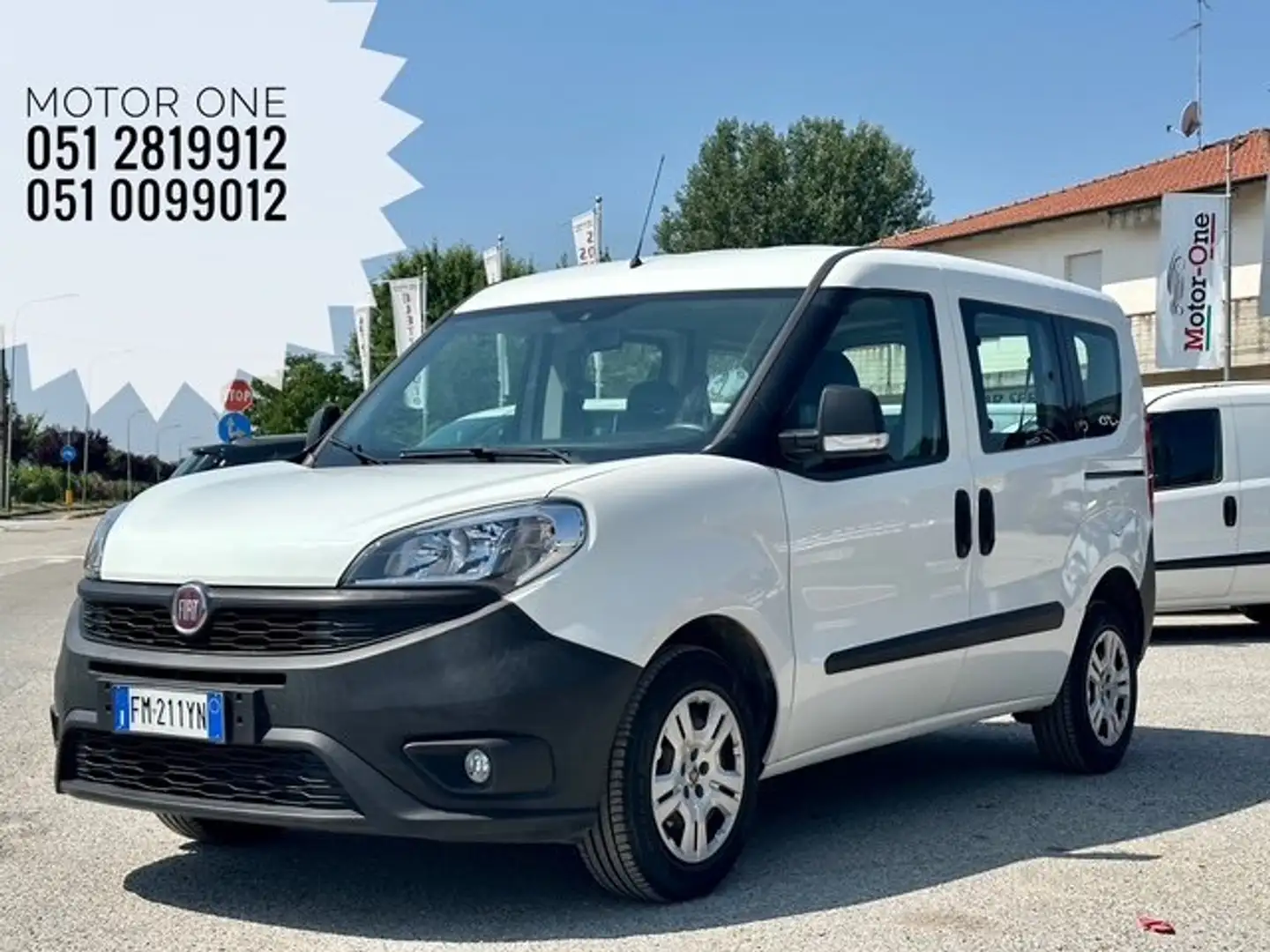 Fiat Doblo AUTOCARRO 5 POSTI 1.3 Mjet 95cv E6D Blanco - 1