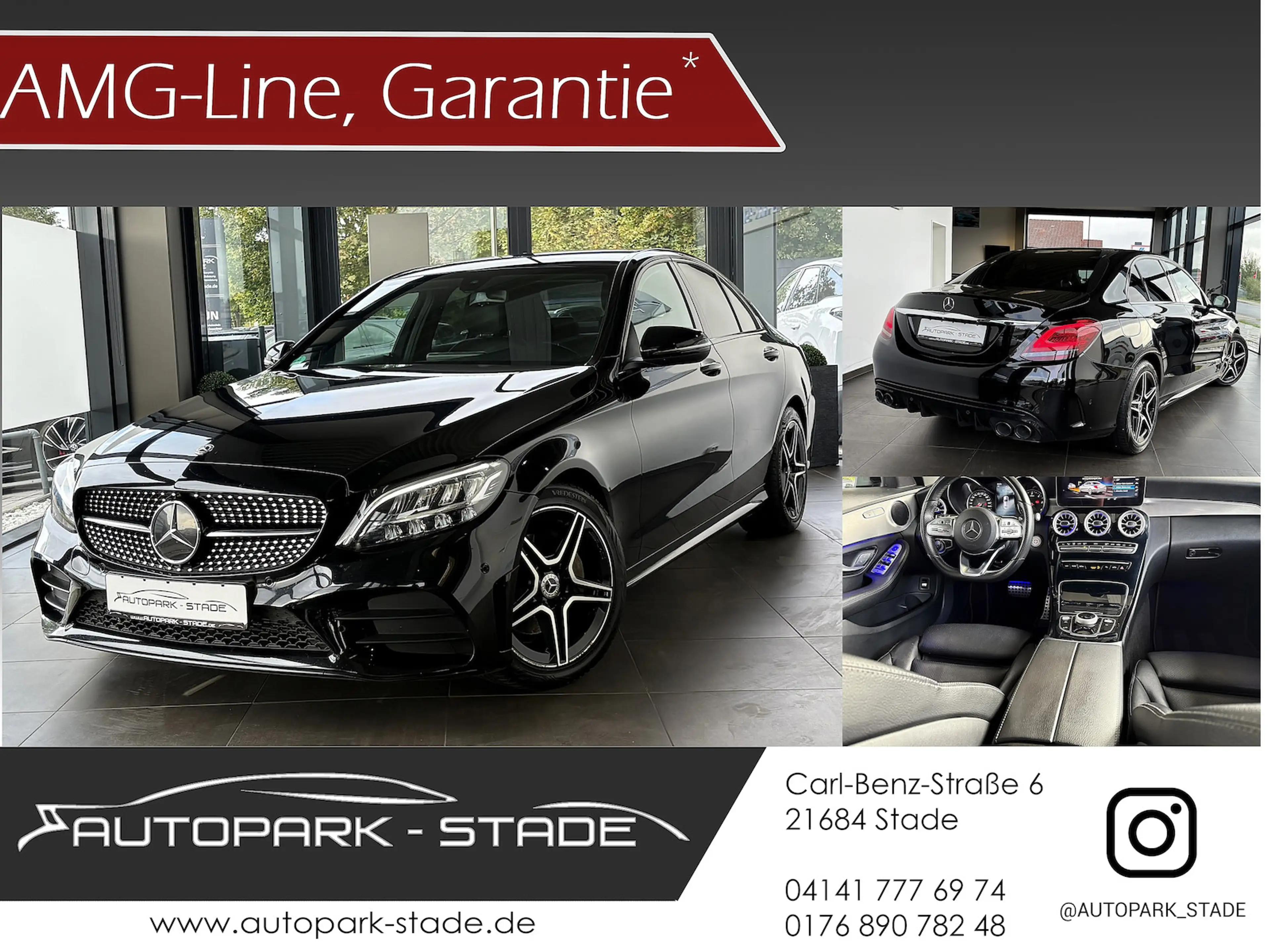 Mercedes-Benz C 220 d AMG C43 Umbau LED Comand Ambient Leder