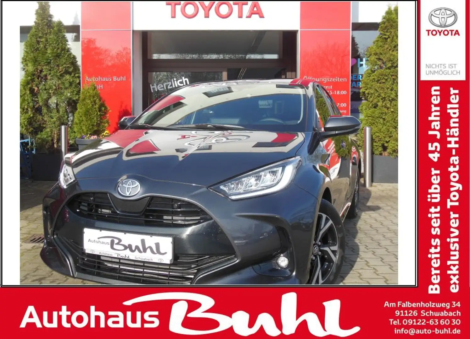 Toyota Yaris Hybrid 116 1.5 VVT-i Team D 3,99% m. Safety+Comfor Gris - 1