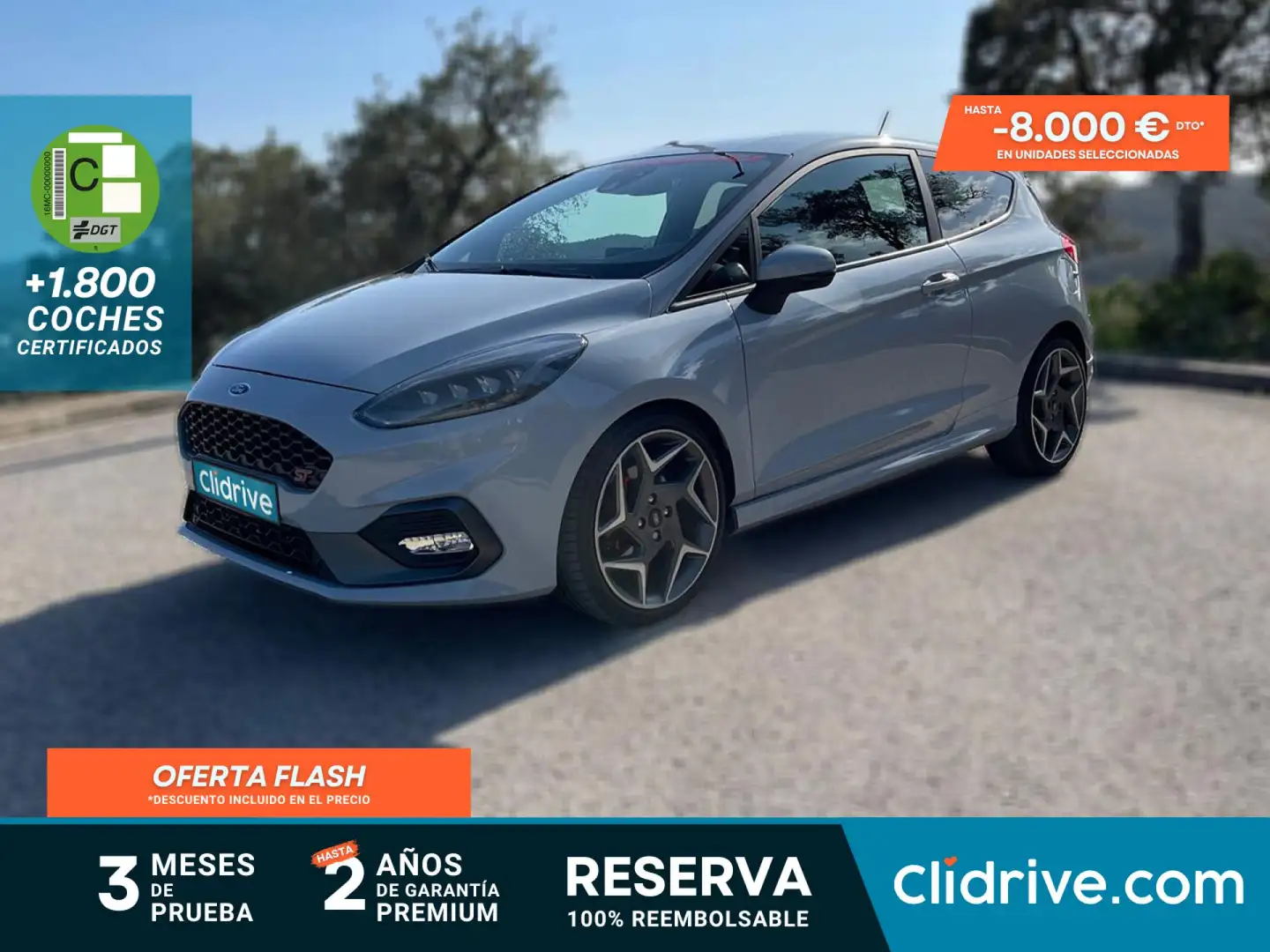 Ford Fiesta 1.5 Ecoboost ST Gris - 1