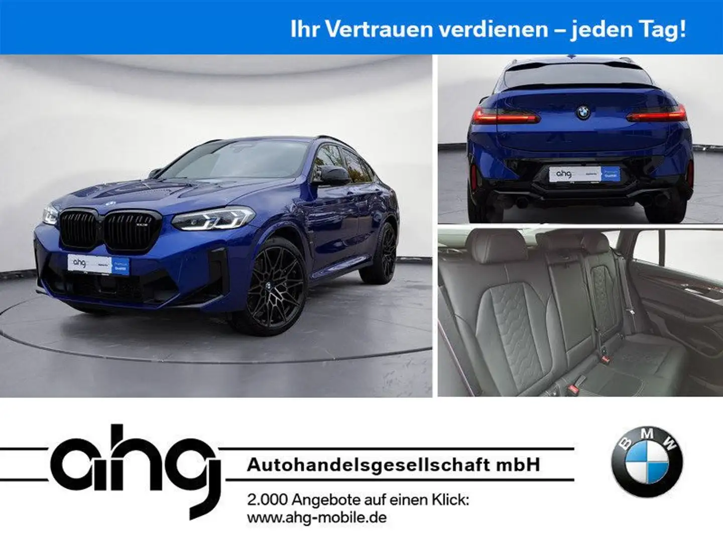 BMW X4 M COMPETITION AT AHK | ACC| Leder | GARANTIE Blau - 1
