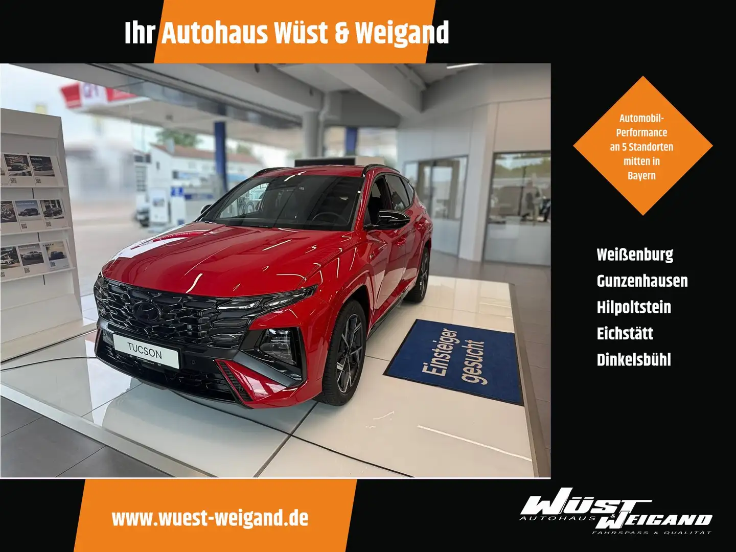 Hyundai TUCSON Tucson 1.6 T-GDI N Line Mild-Hybrid 4WD Rouge - 1