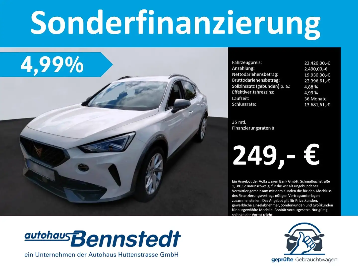 CUPRA Formentor 1.4 eHybrid LED KAMERA APP SHZ Weiß - 1