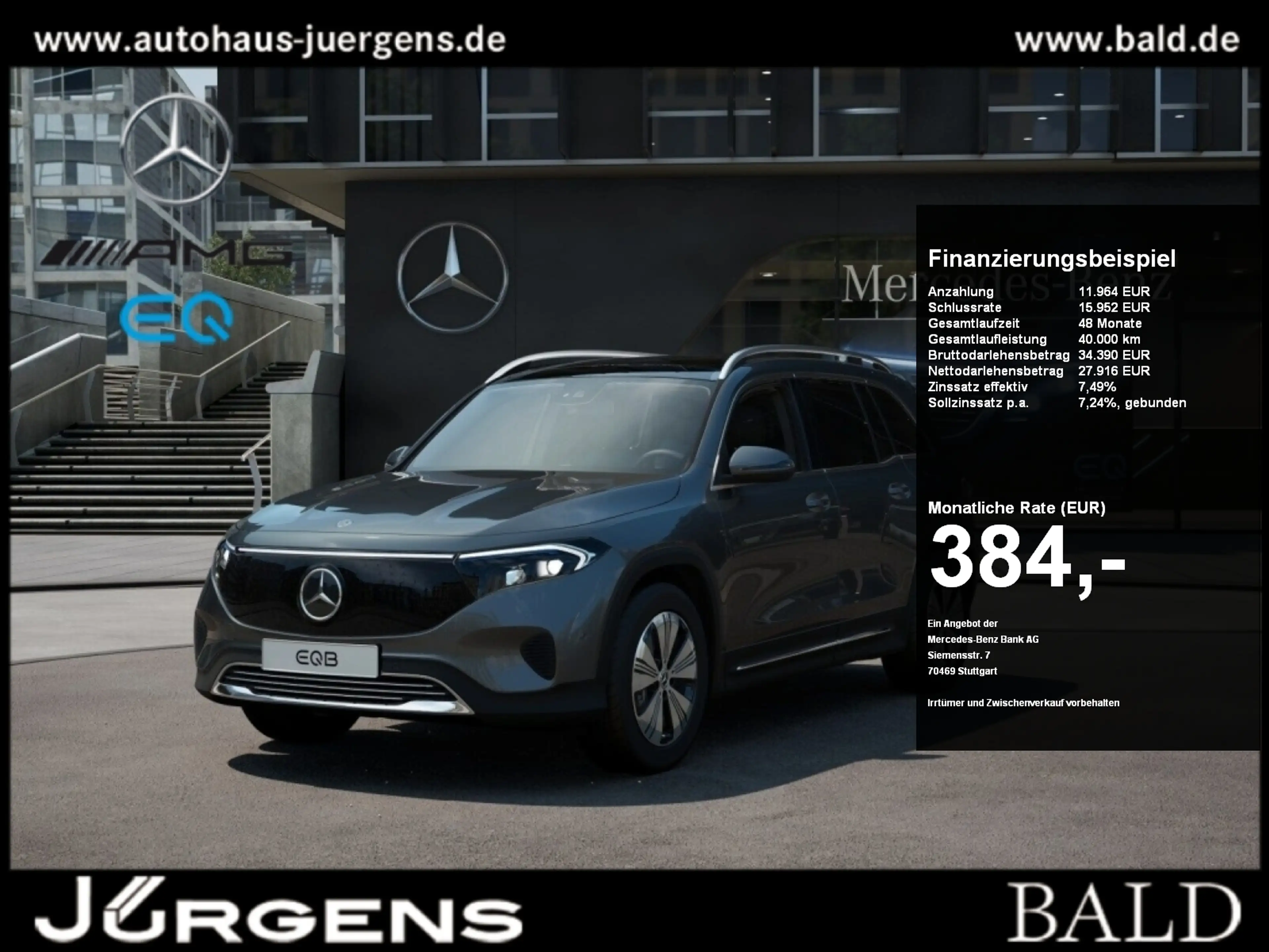 Mercedes-Benz EQB 250 + Progressive/Pano/Distr/Ambi/Totw/LED/18